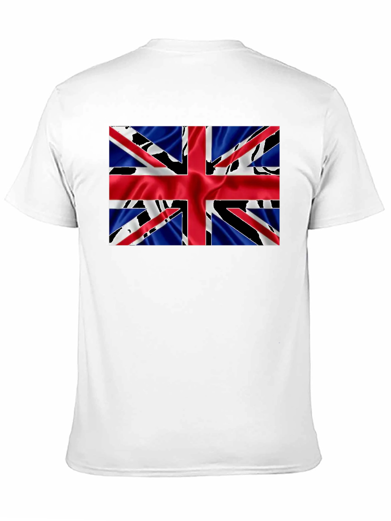 Camiseta Negra con Diseño de la Bandera Británica