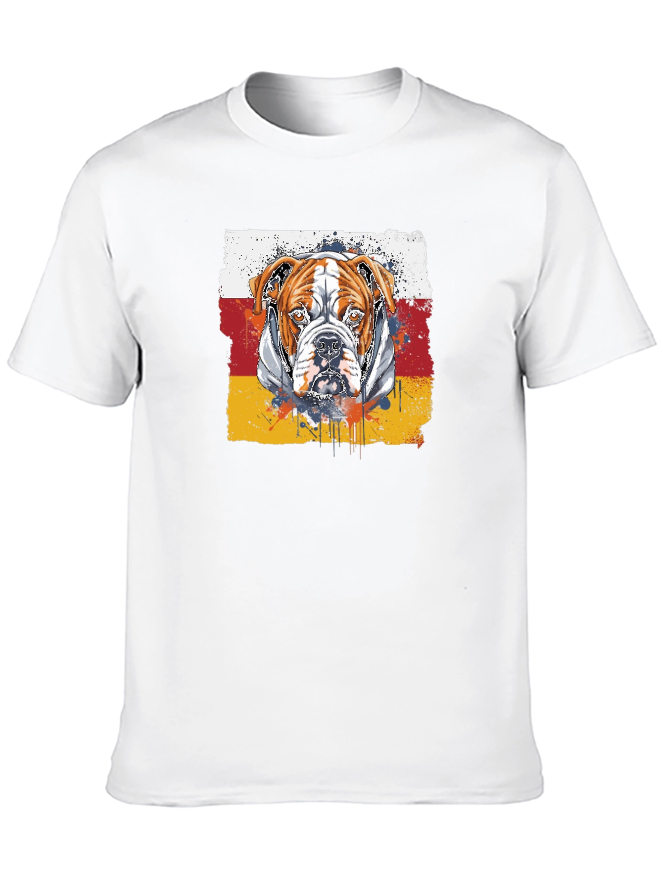 Camiseta Negra con Diseño de Bulldog