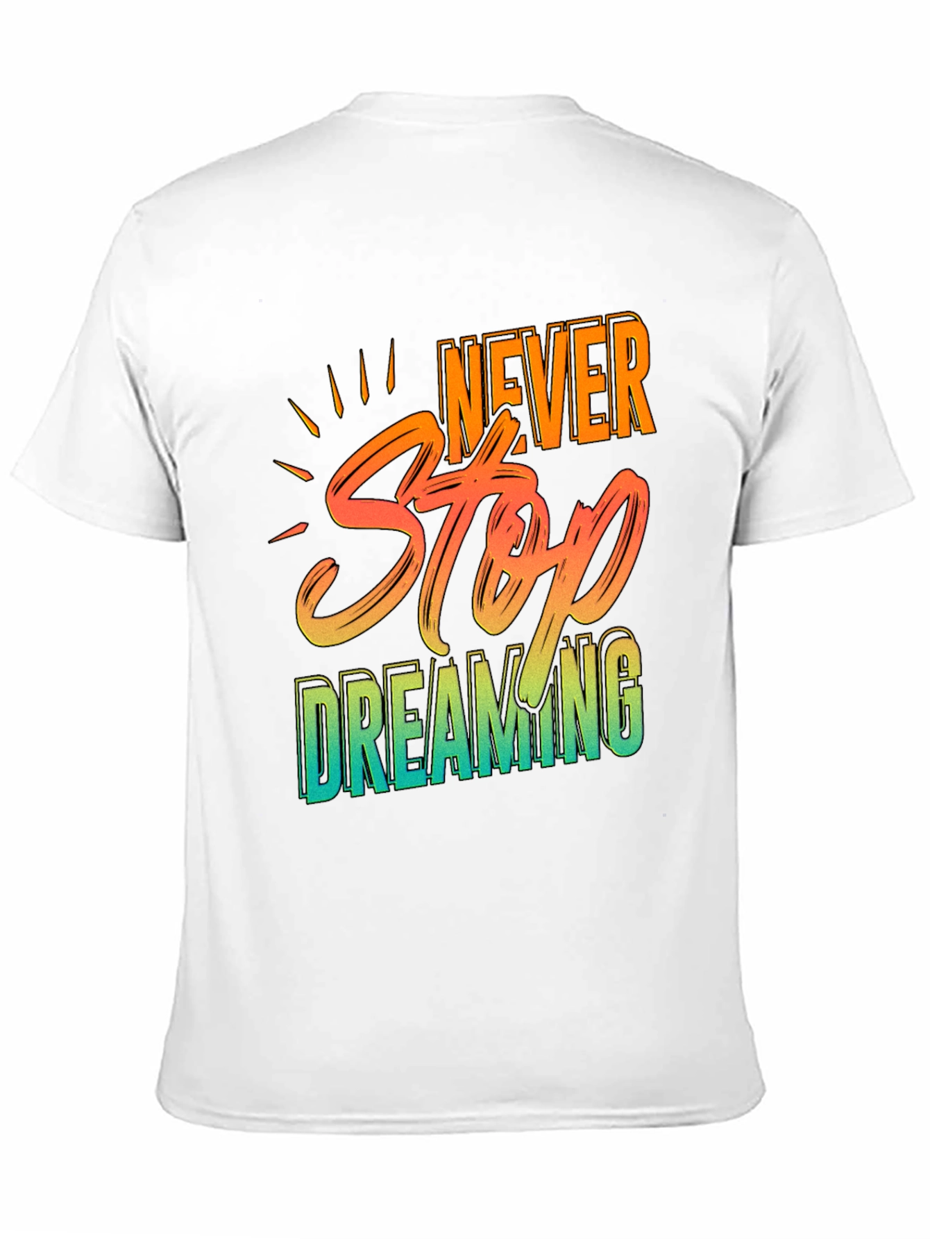 Camiseta Negra Never Stop Dreaming para Hombre