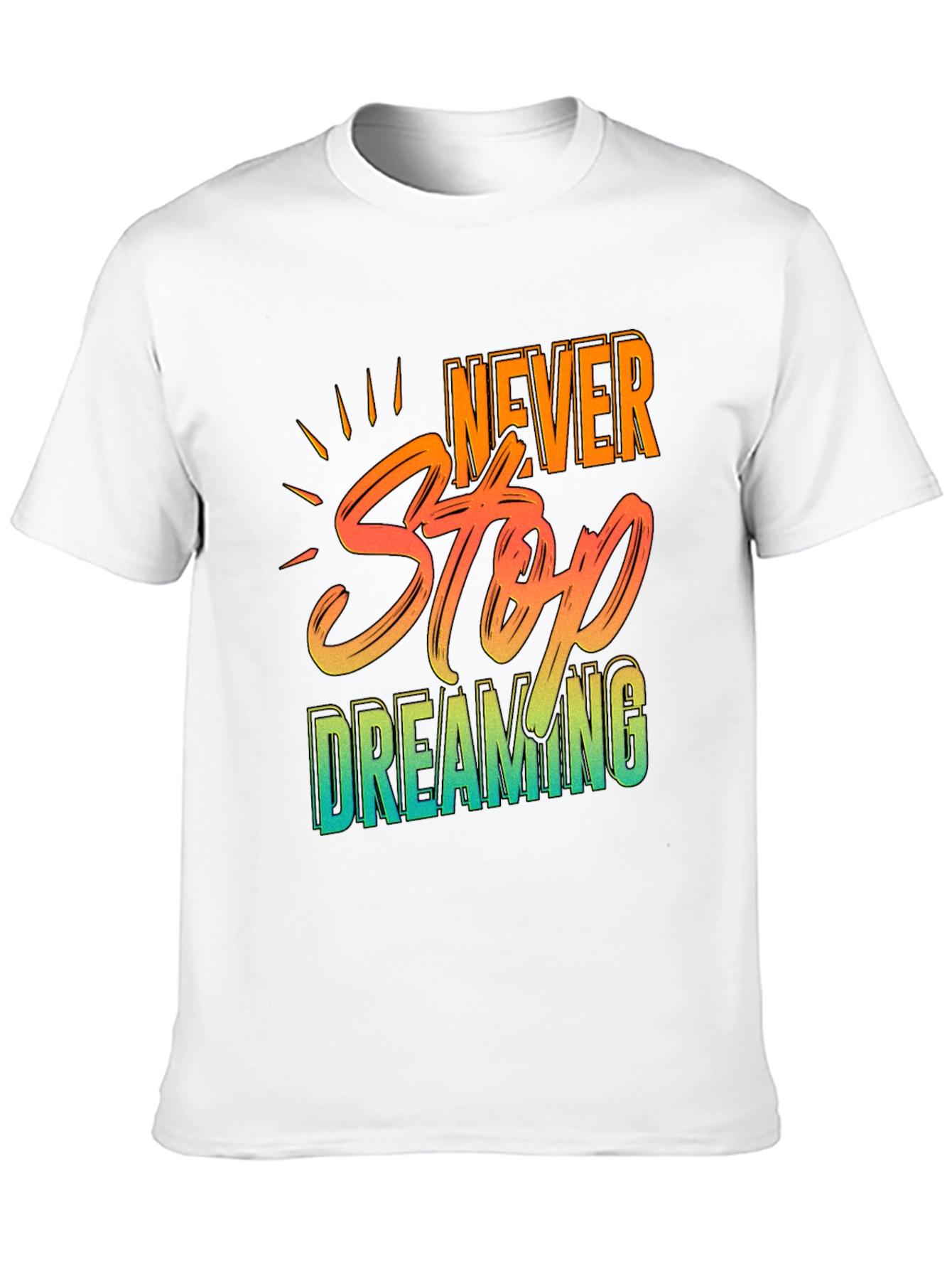 Camiseta Negra Never Stop Dreaming para Hombre
