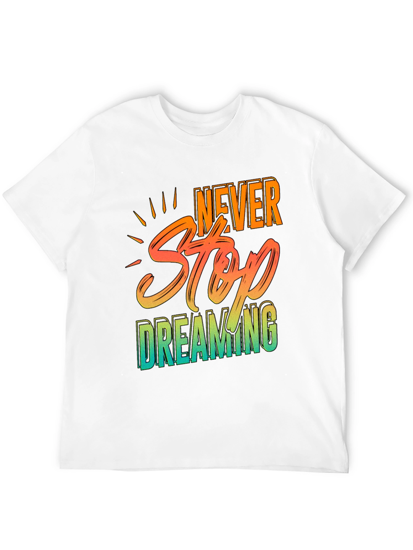Camiseta Negra Never Stop Dreaming para Hombre