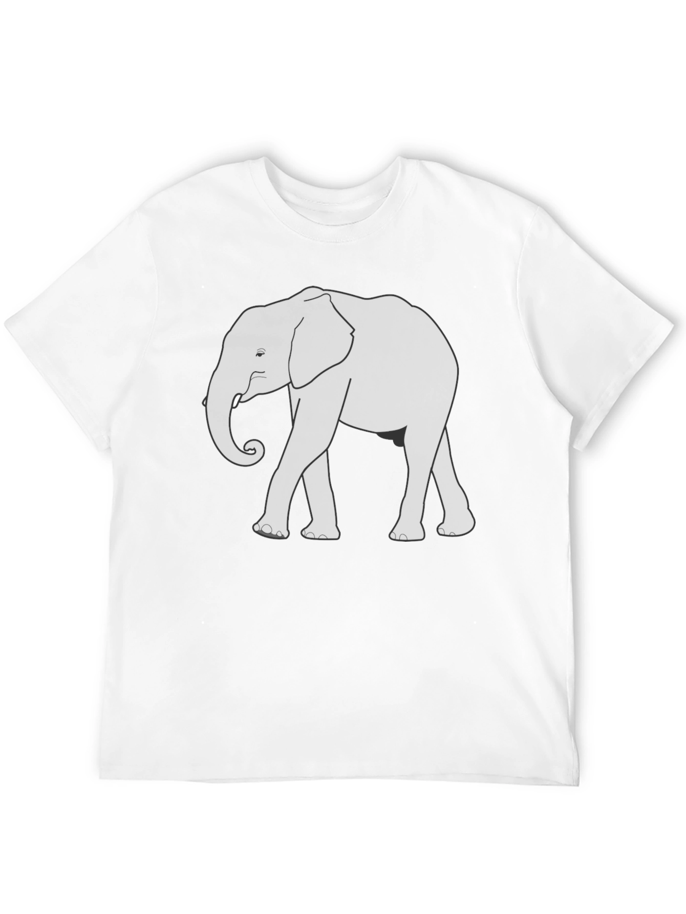 Camiseta Negra con Diseño de Elefante