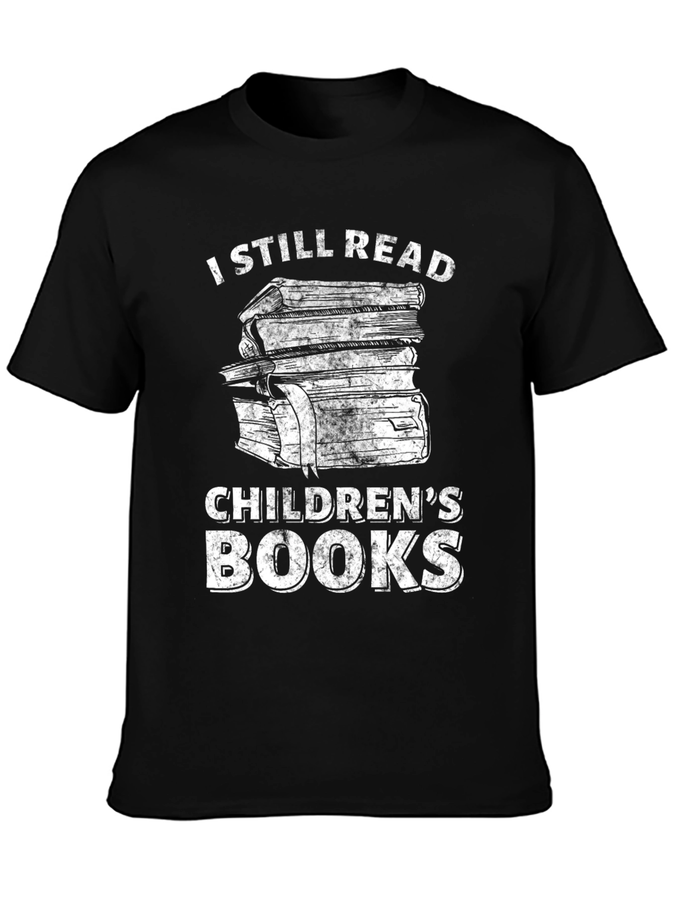 Camiseta Negra Aún Leo Libros Infantiles
