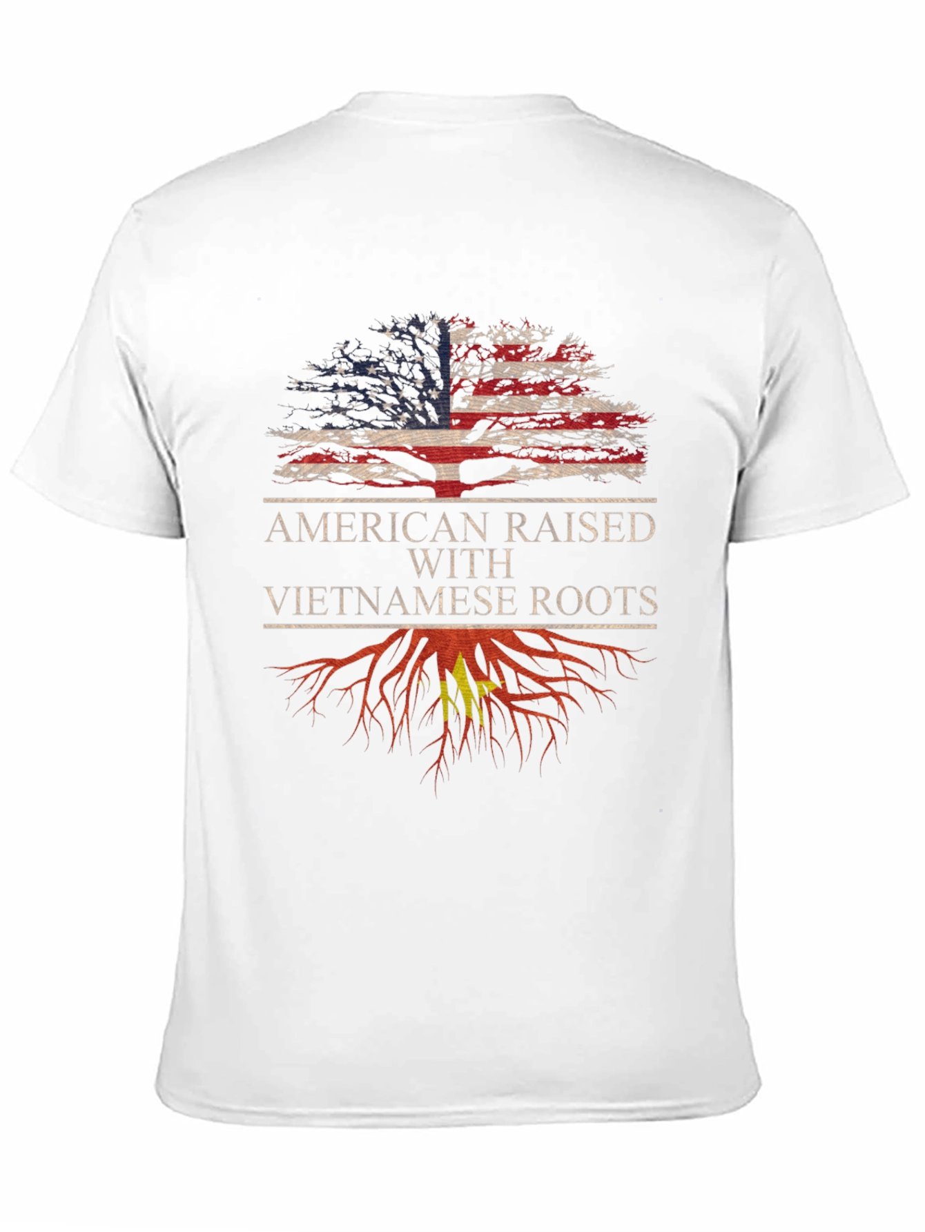 Camiseta Hombre Raíces Americanas y Vietnamitas