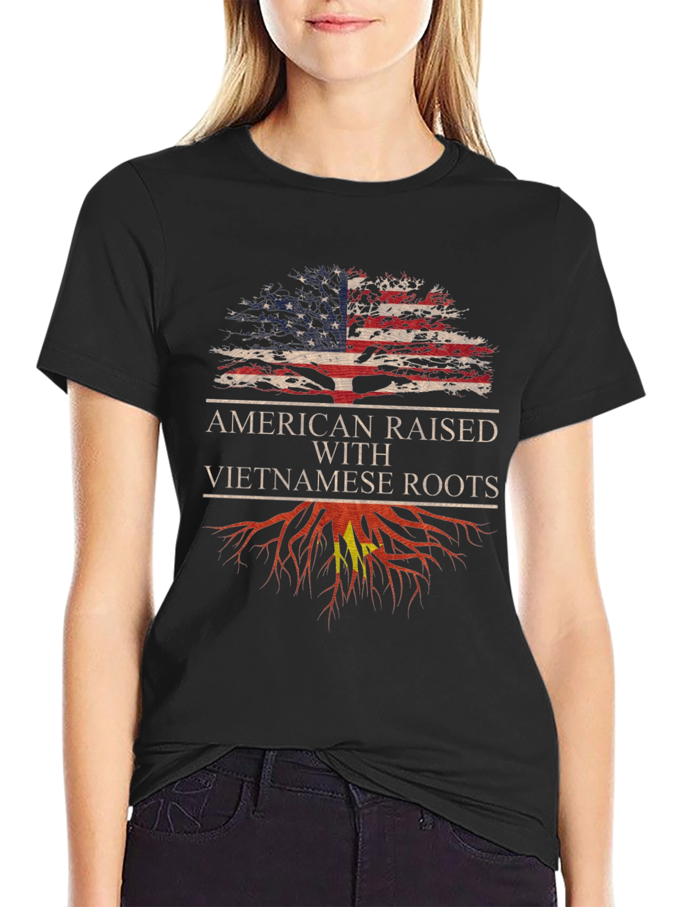 Camiseta Hombre Raíces Americanas y Vietnamitas