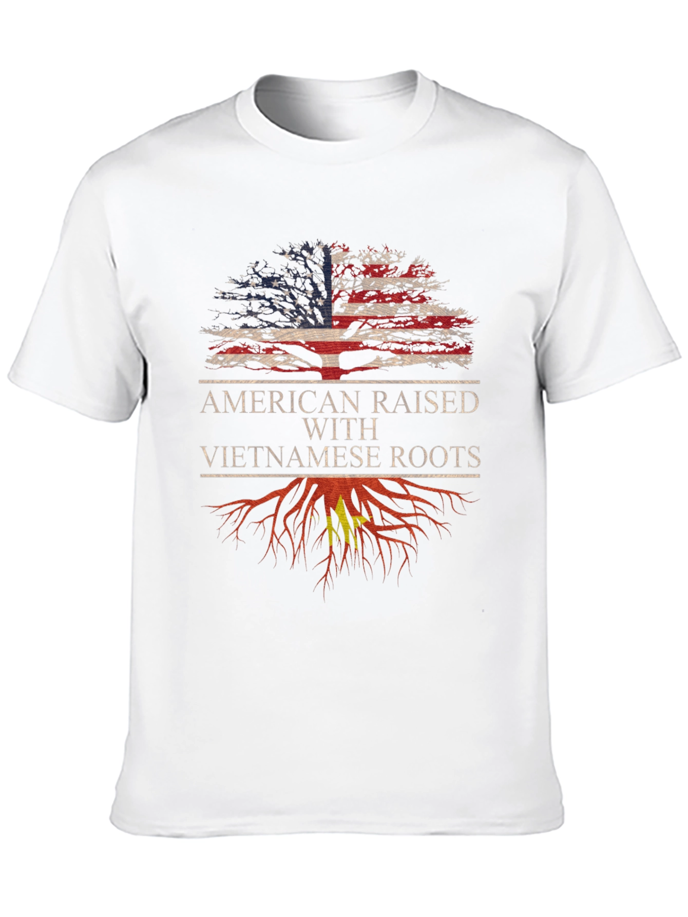 Camiseta Hombre Raíces Americanas y Vietnamitas