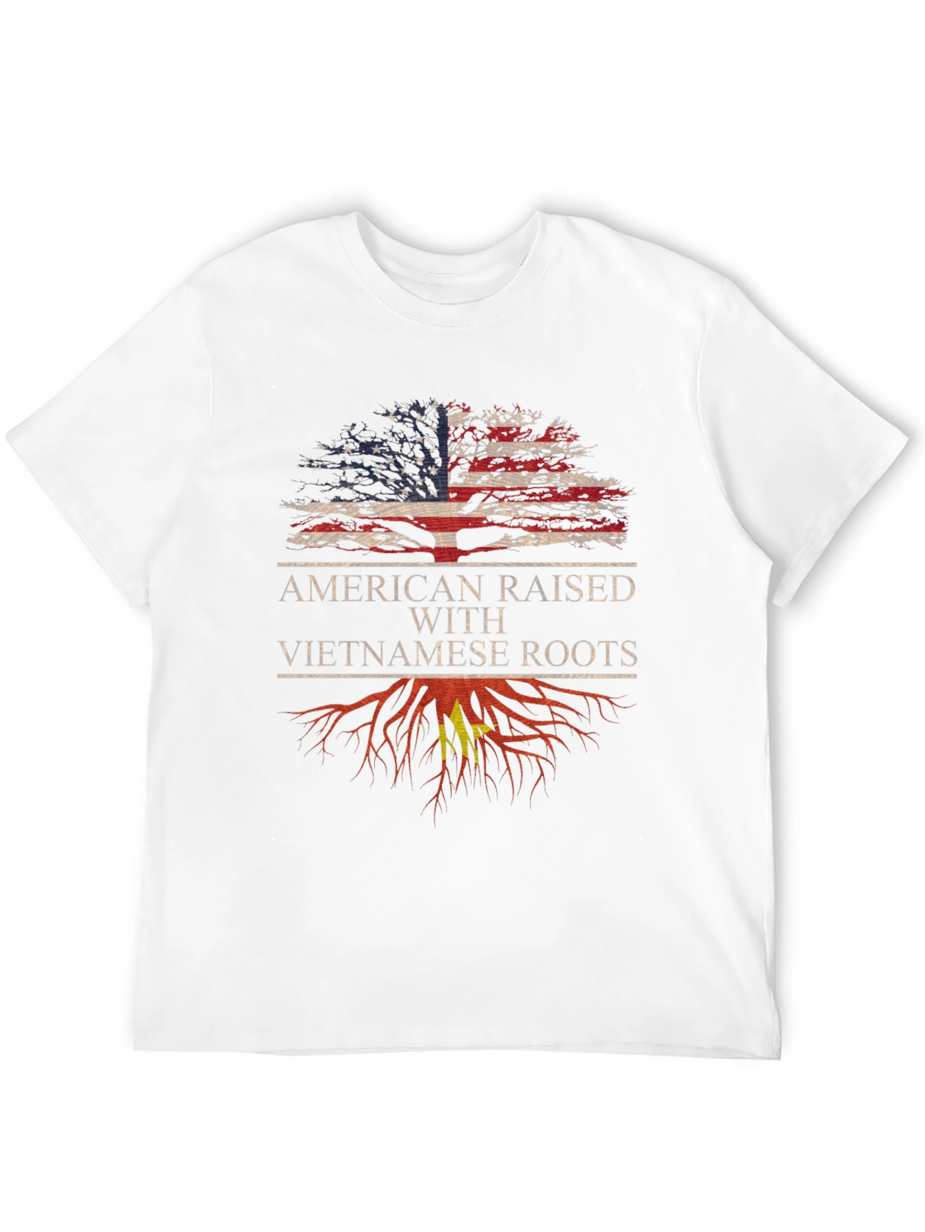 Camiseta Hombre Raíces Americanas y Vietnamitas