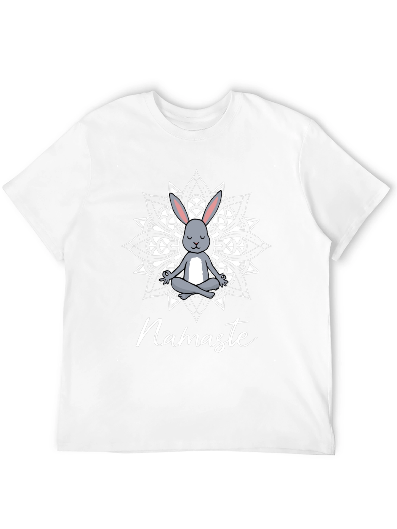 Camiseta Negra Namaste Conejo Mandala Yoga