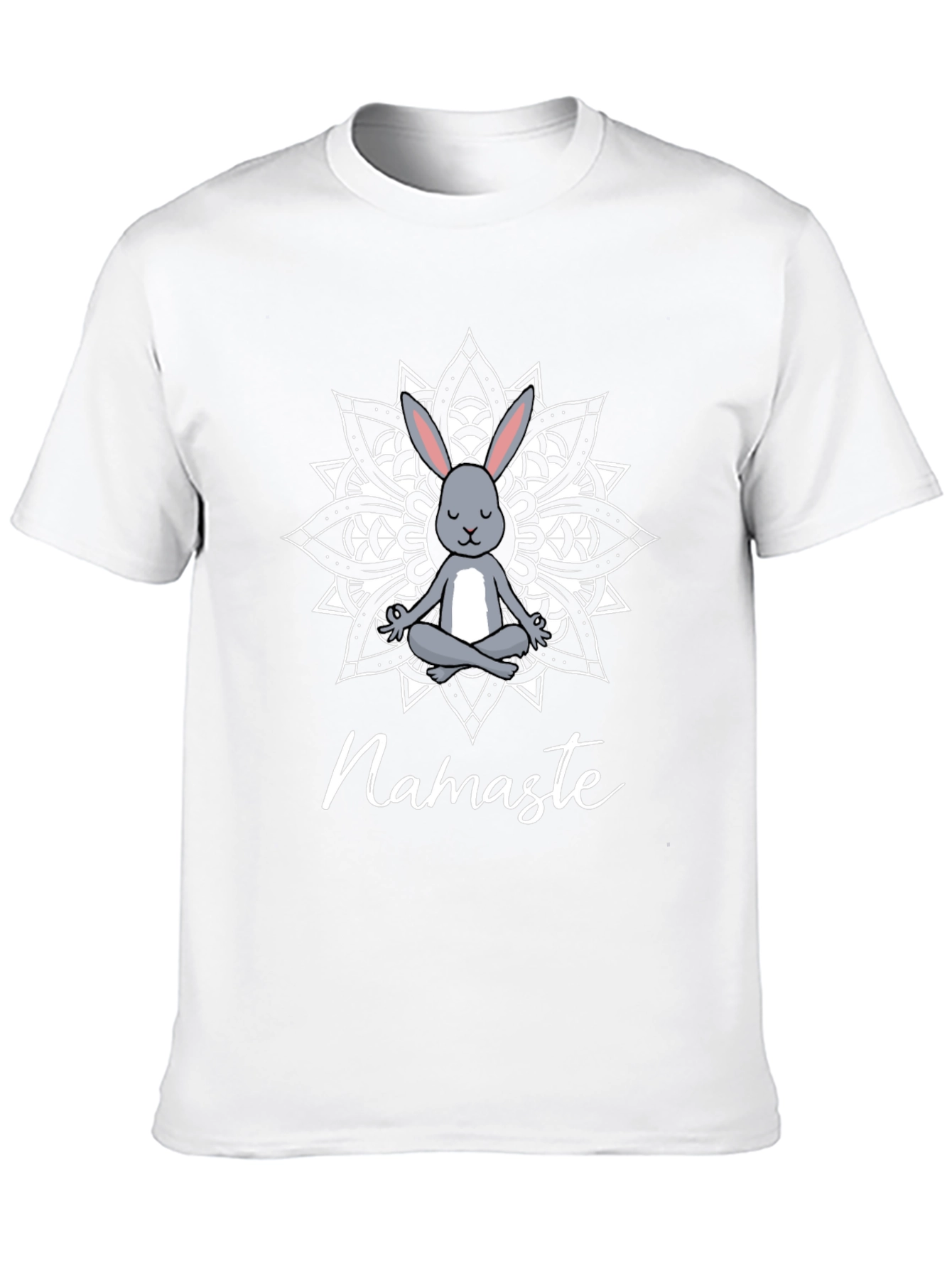 Camiseta Negra Namaste Conejo Mandala Yoga