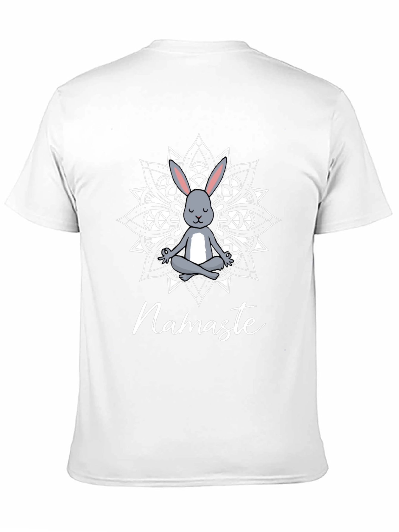 Camiseta Negra Namaste Conejo Mandala Yoga