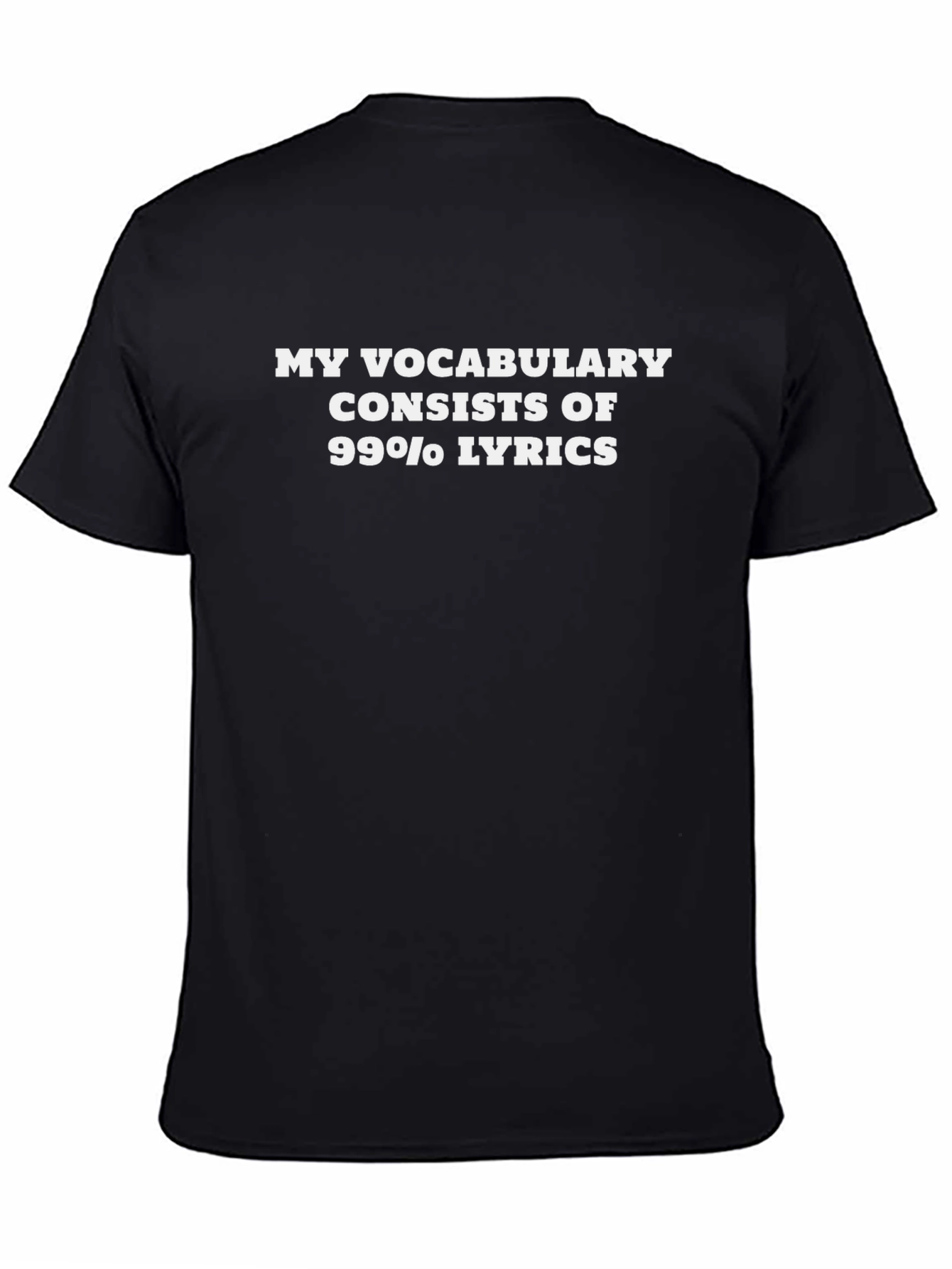 Camiseta Negra: Mi Vocabulario Son Letras