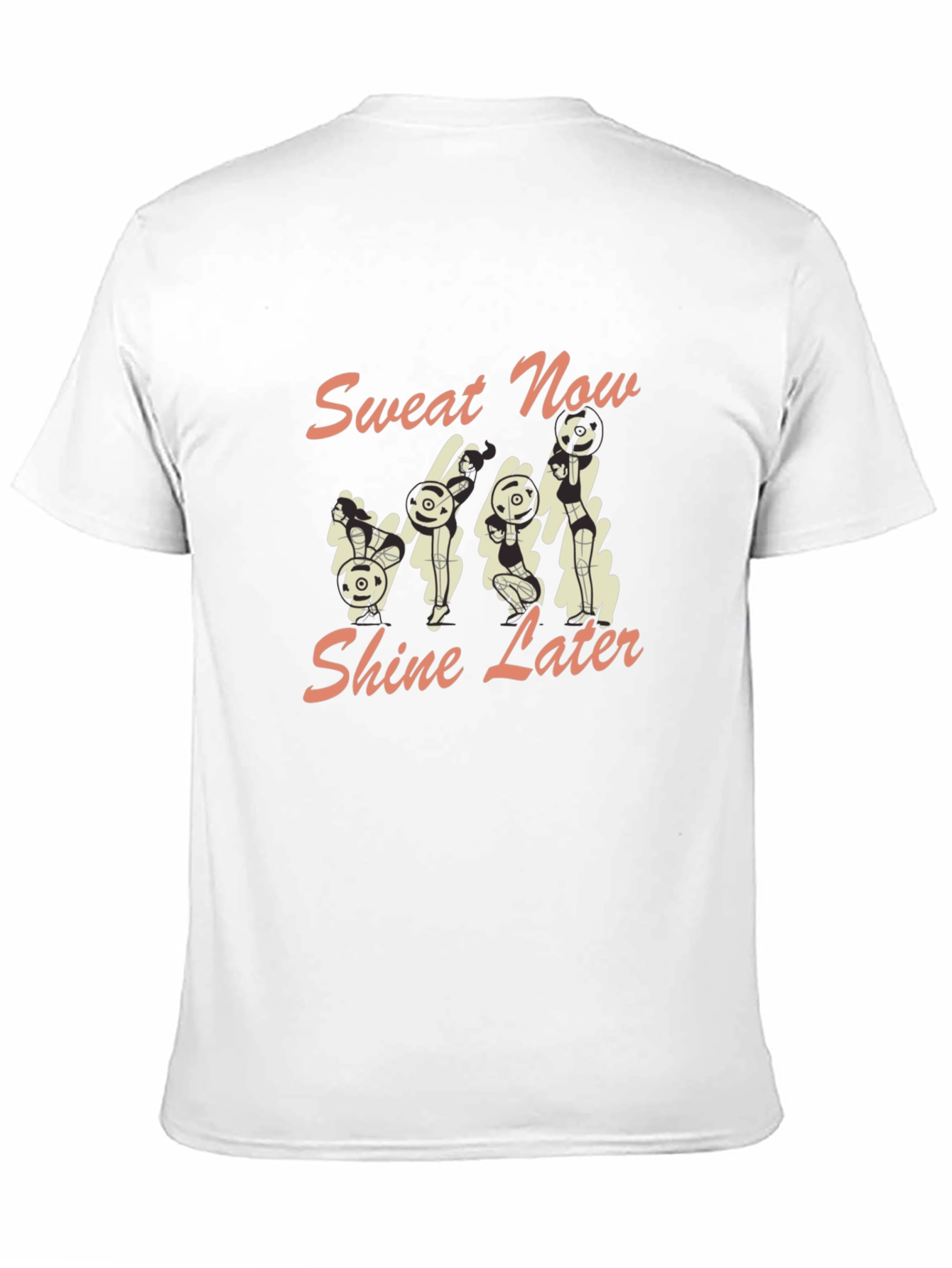 Camiseta Negra con Diseño de Conejos Fitness