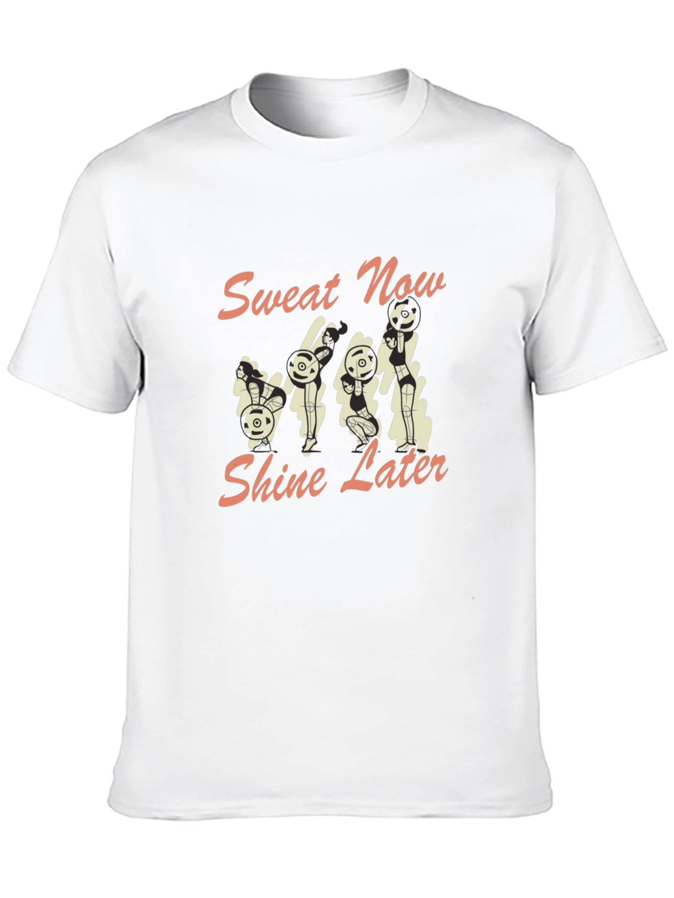 Camiseta Negra con Diseño de Conejos Fitness