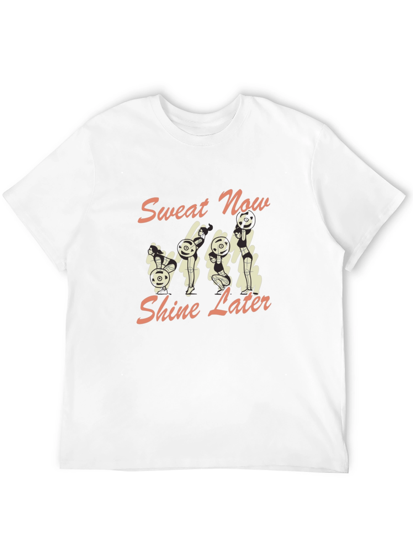 Camiseta Negra con Diseño de Conejos Fitness