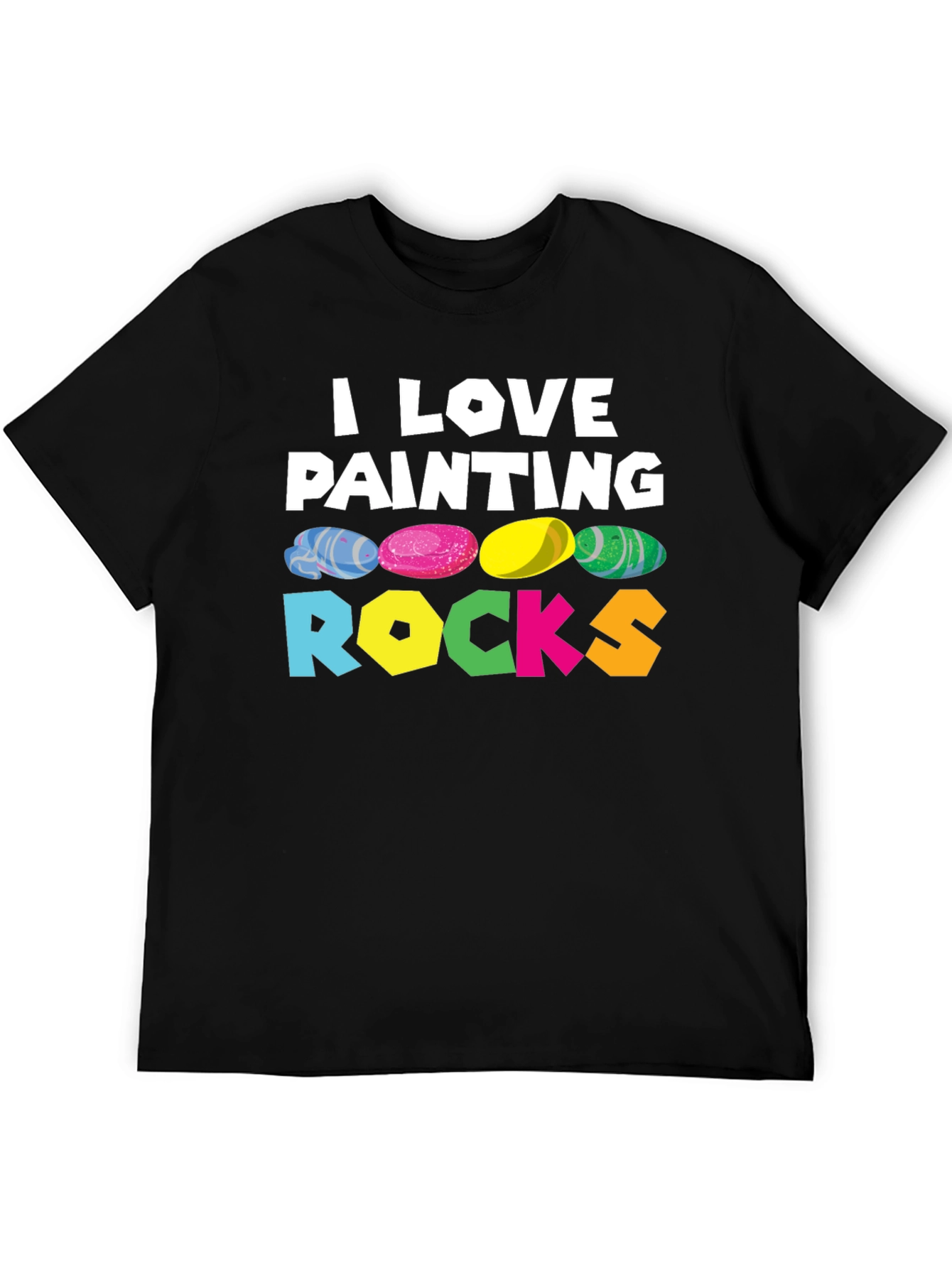 Camiseta Negra I Love Painting Rocks