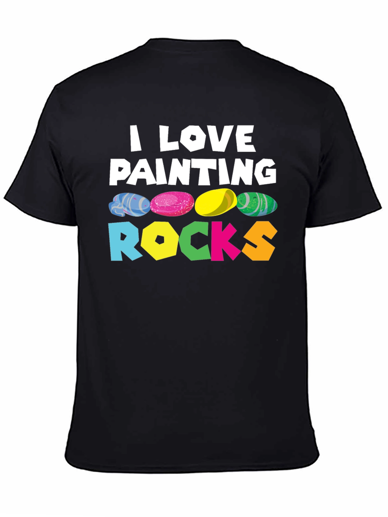 Camiseta Negra I Love Painting Rocks