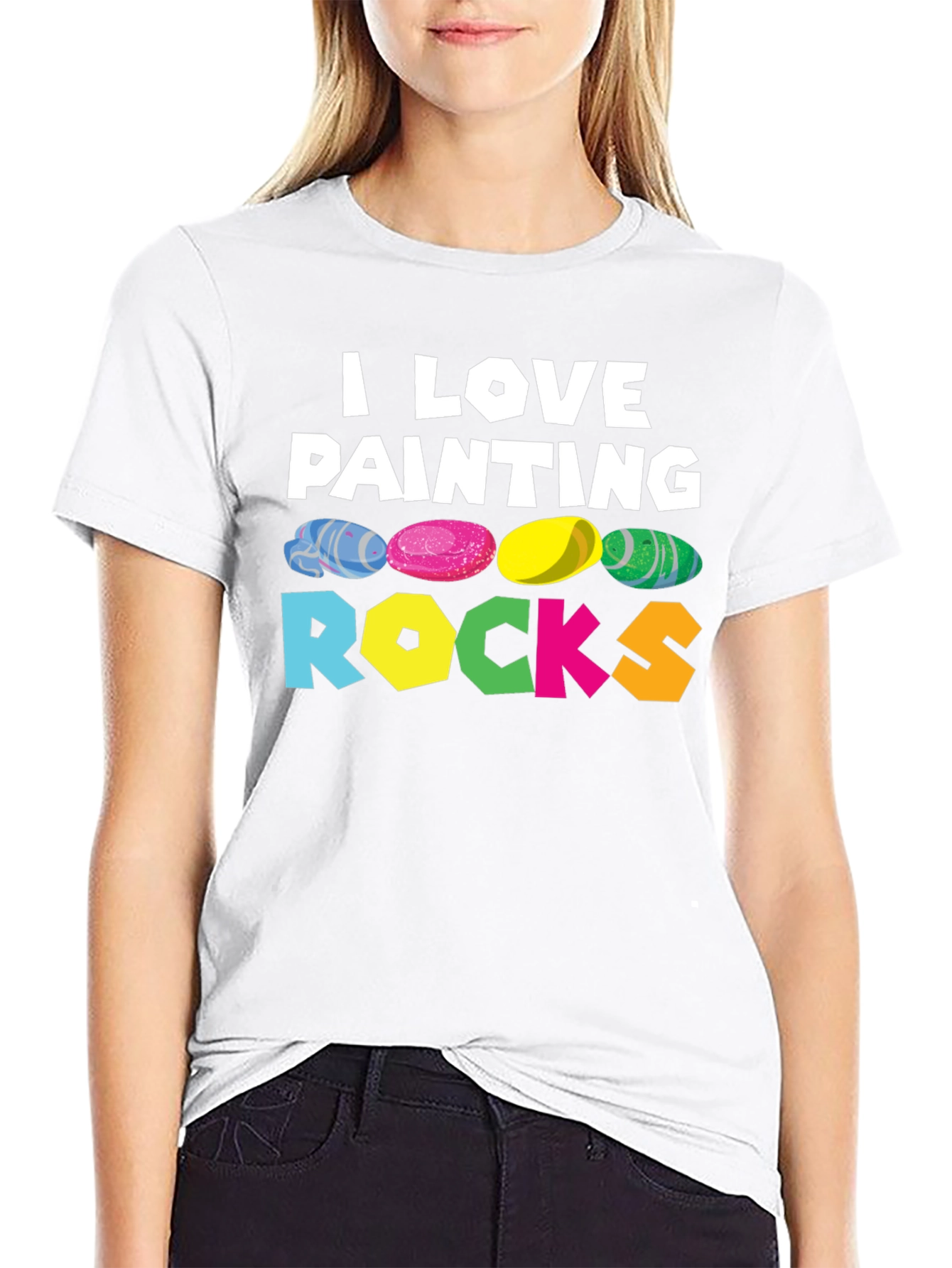 Camiseta Negra I Love Painting Rocks