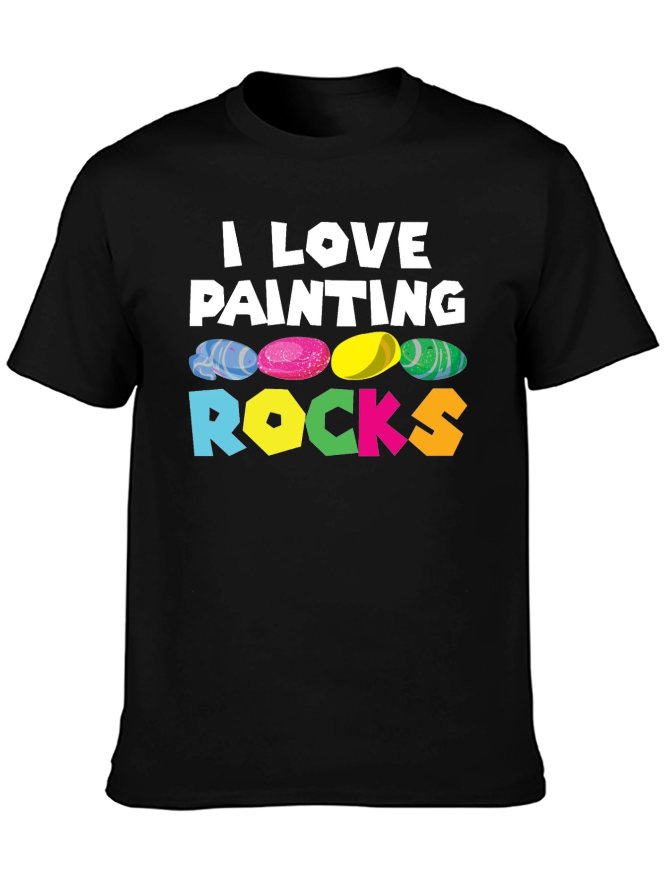 Camiseta Negra I Love Painting Rocks
