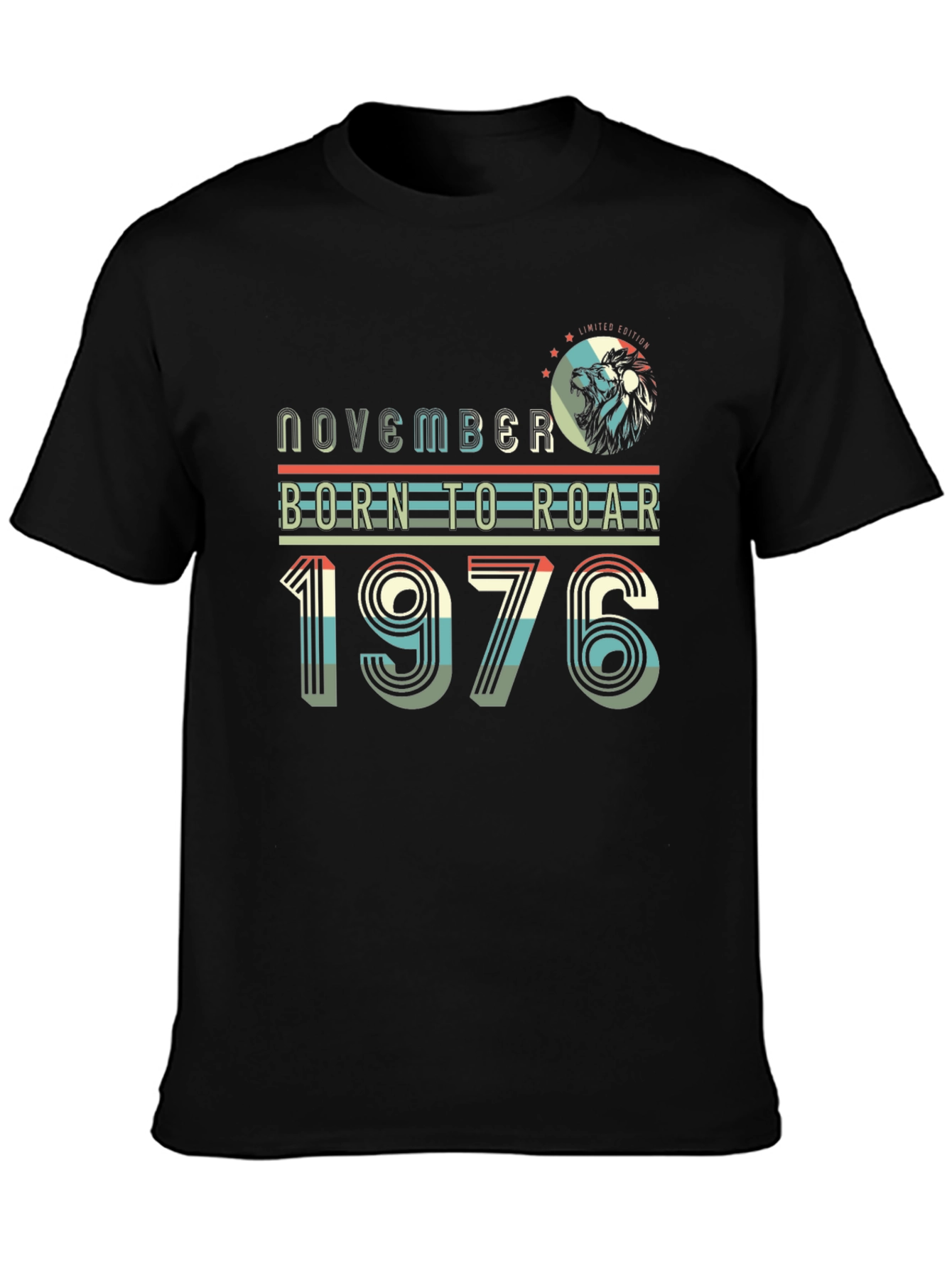 Camiseta Hombre Noviembre Nacido Para Rugir 1976