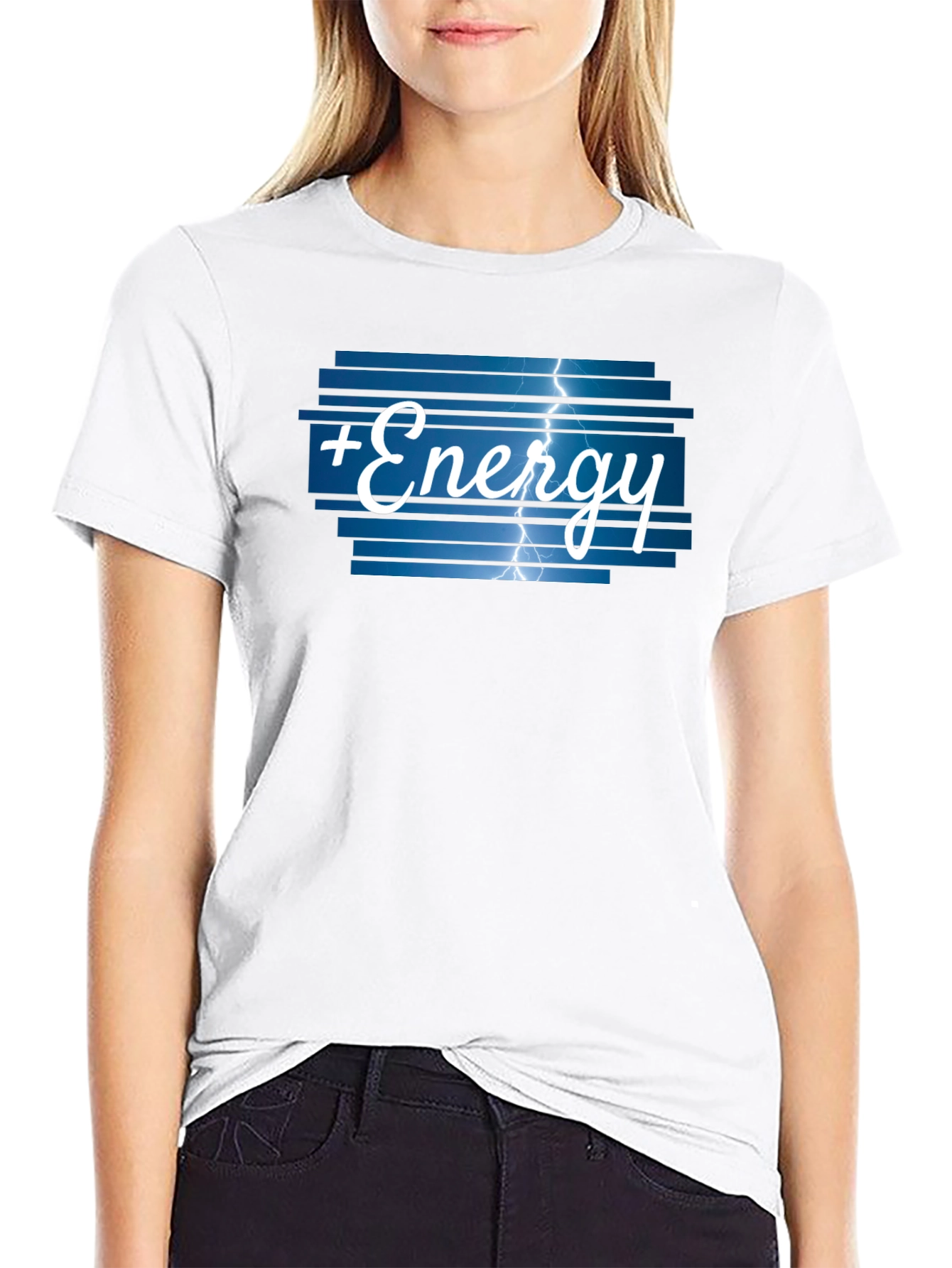 Camiseta Energía Positiva con Rayos - Diseño Único