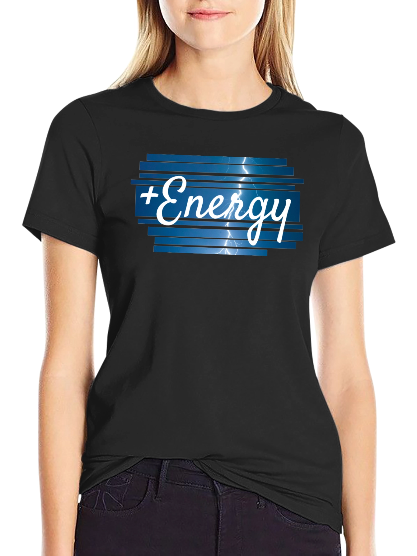 Camiseta Energía Positiva con Rayos - Diseño Único