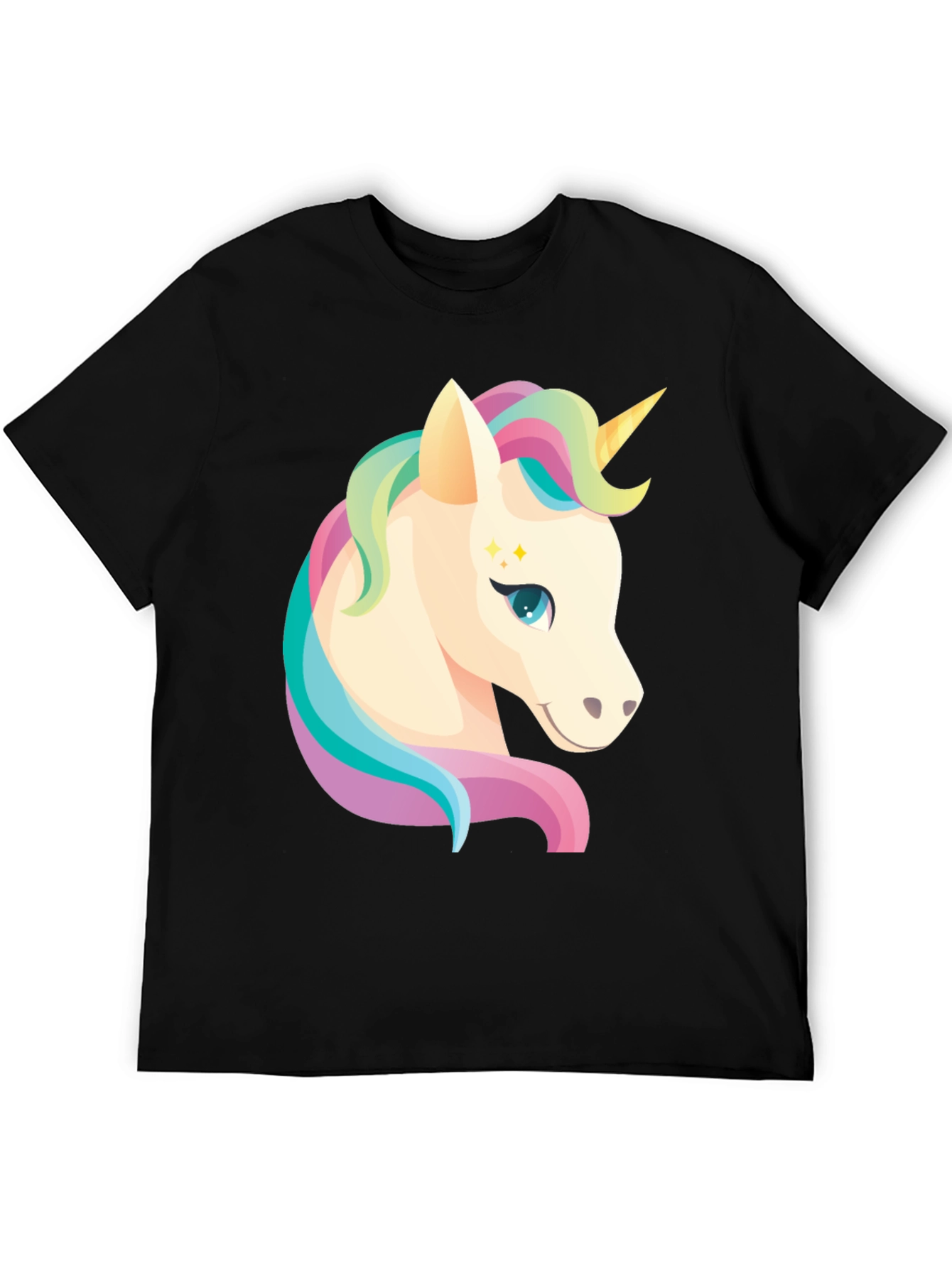 Camiseta Negra Unicornio Mágico