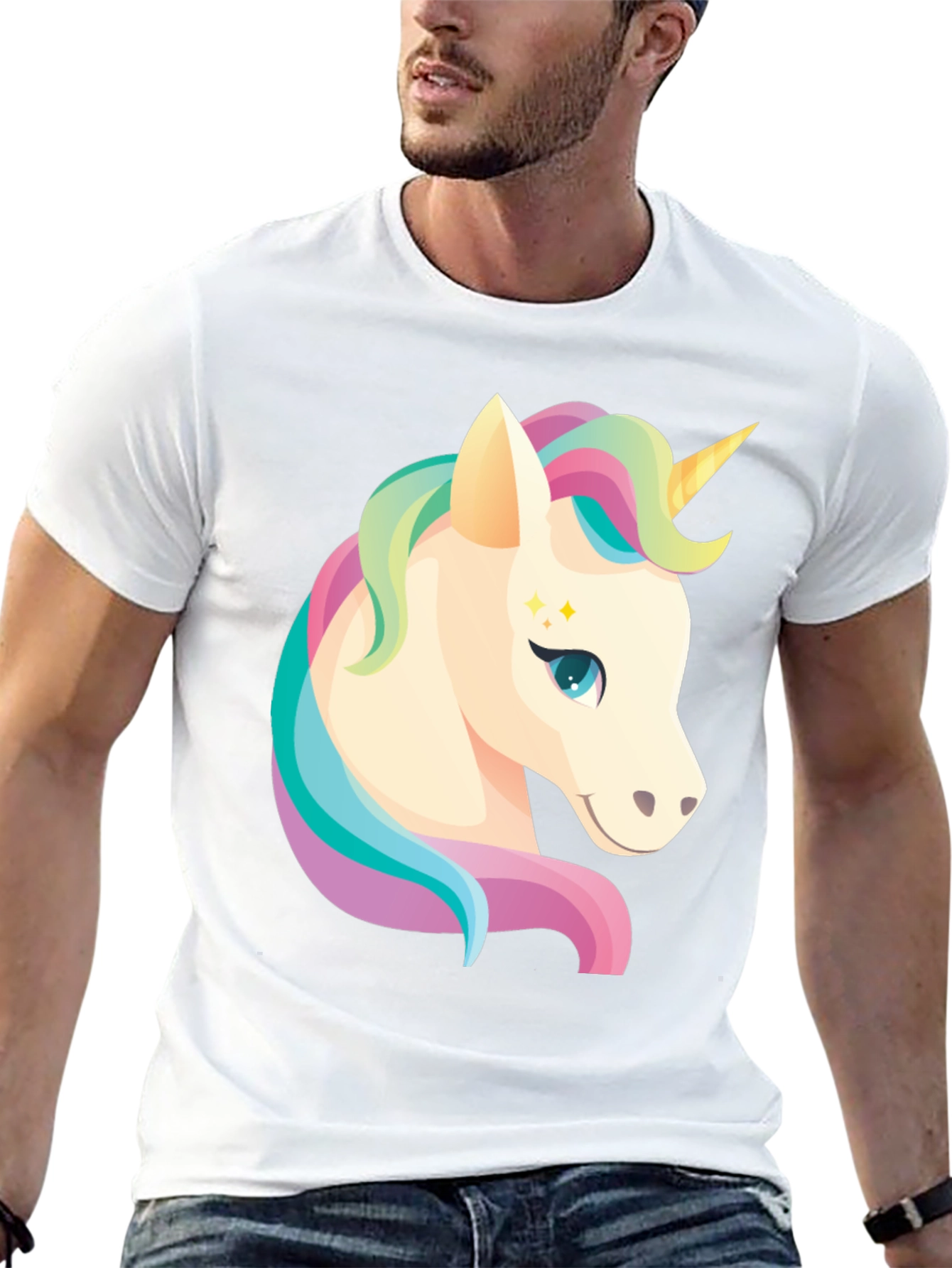 Camiseta Negra Unicornio Mágico