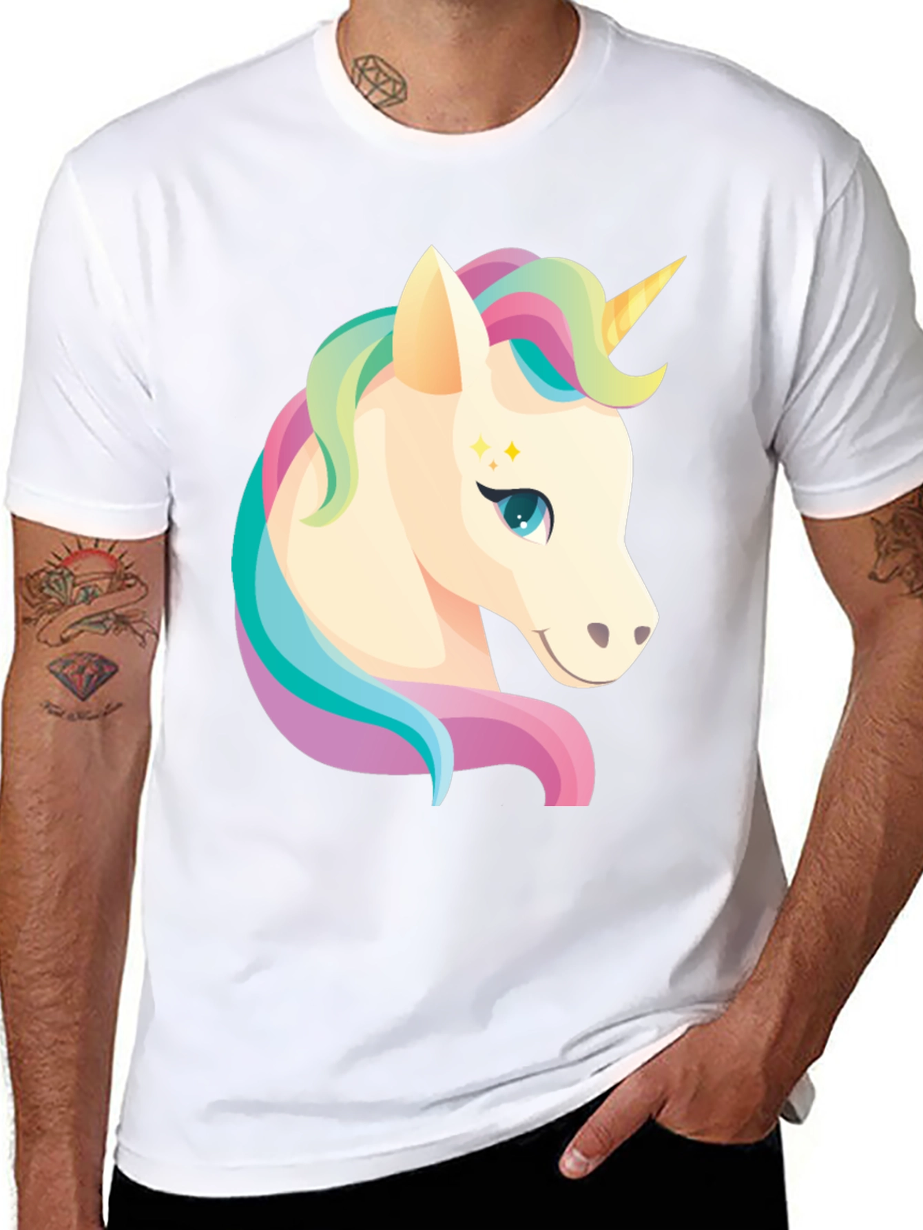 Camiseta Negra Unicornio Mágico