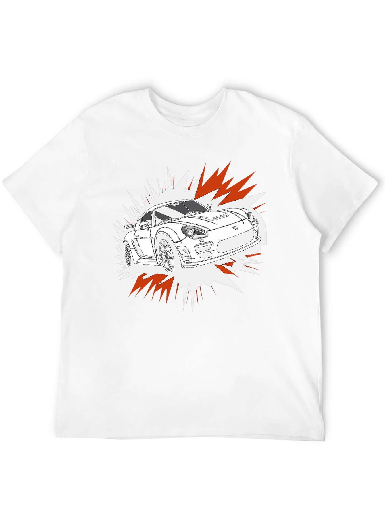 Camiseta Negra con Diseño de Coche Deportivo