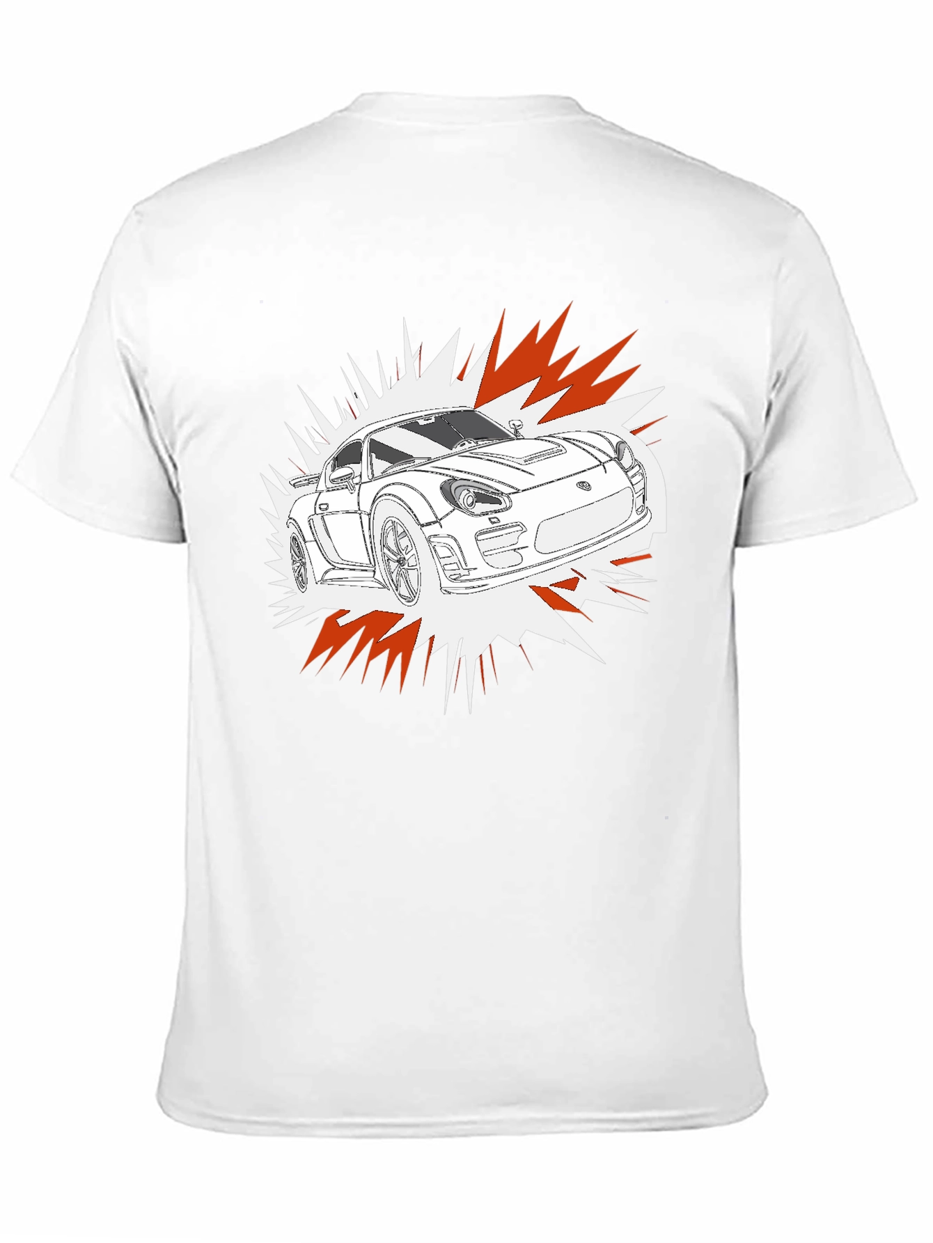 Camiseta Negra con Diseño de Coche Deportivo