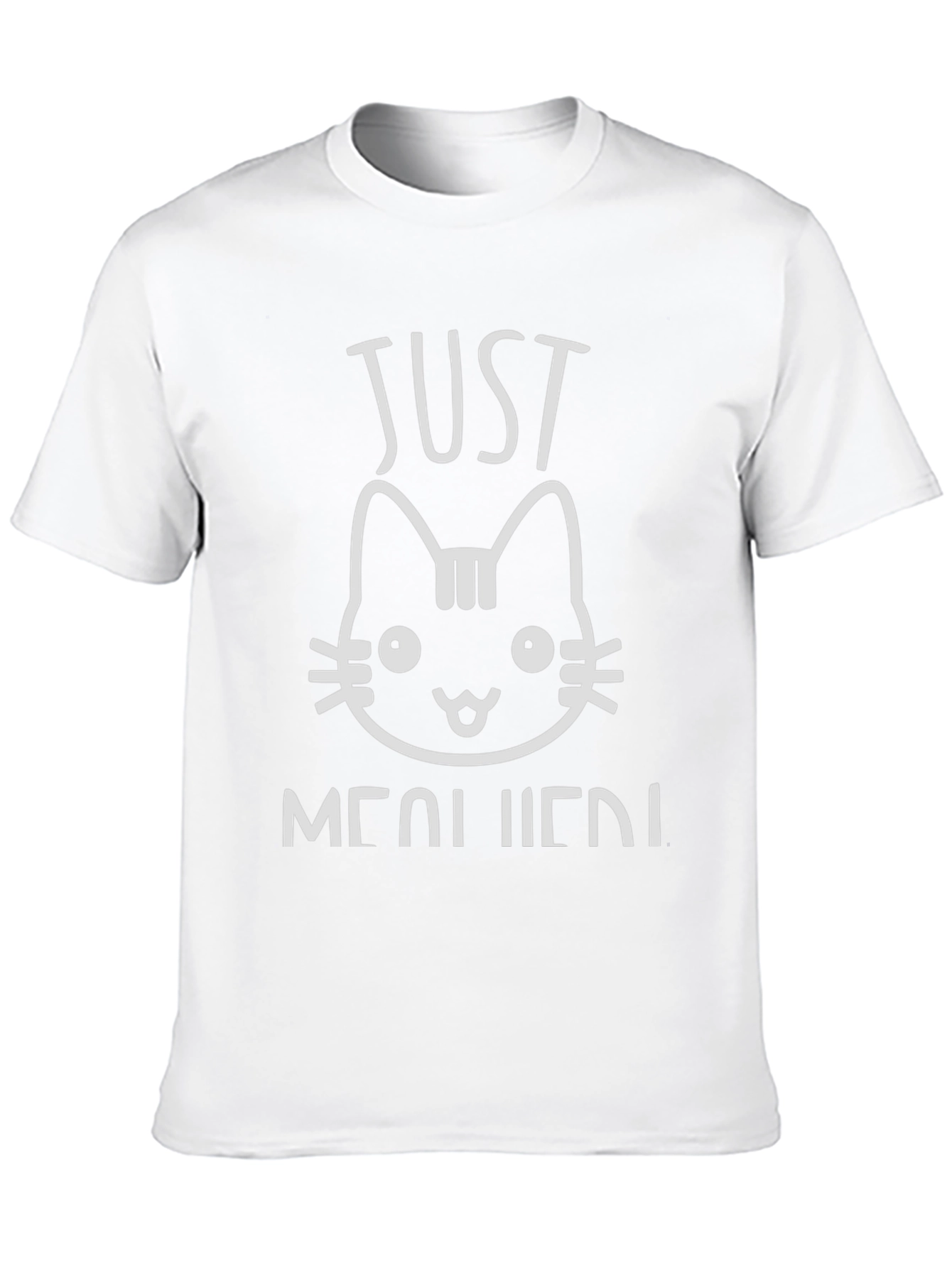 Camiseta Negra con Diseño de Gato Just Meowried