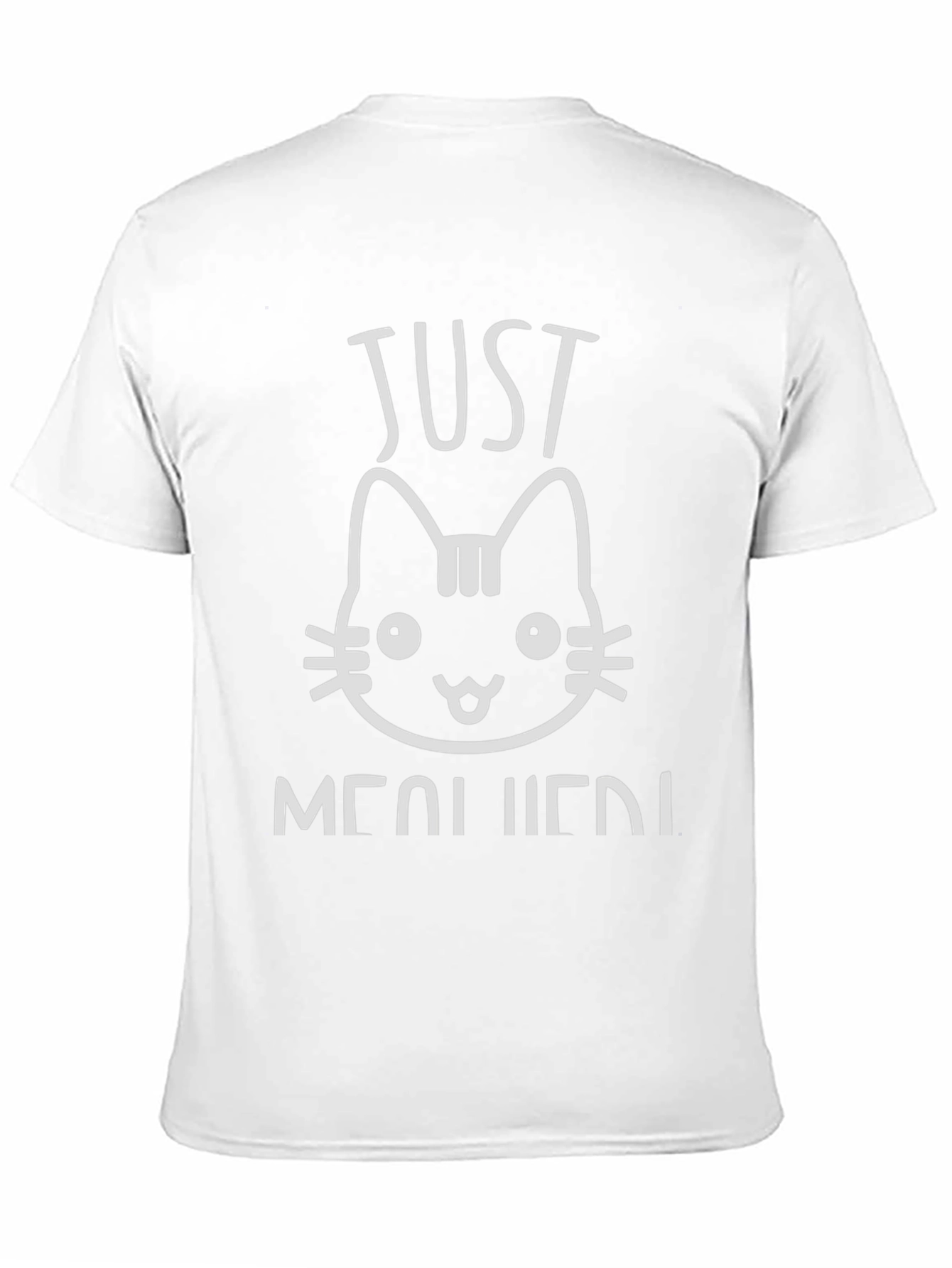 Camiseta Negra con Diseño de Gato Just Meowried