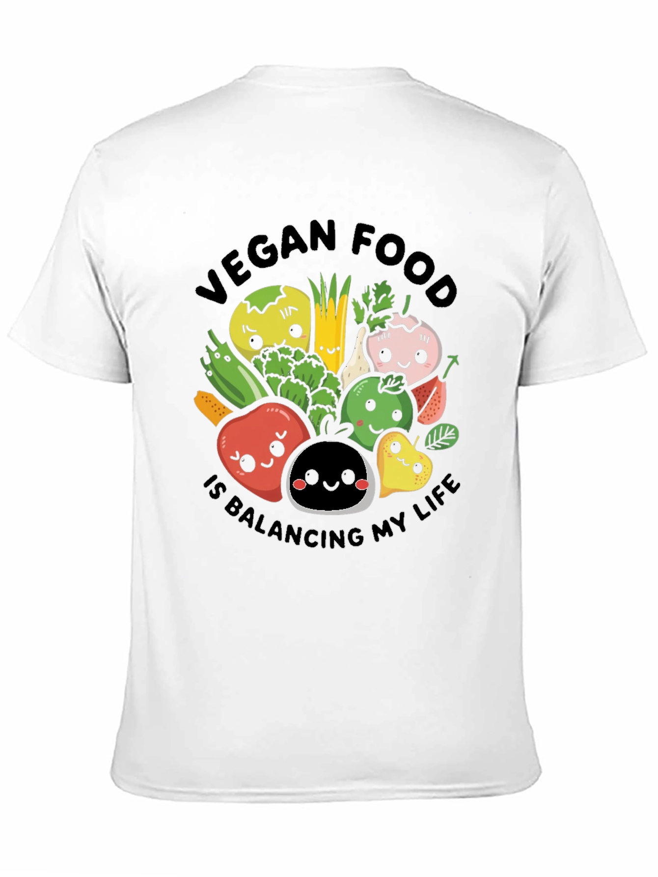 Camiseta Vegana: Comida Balanceando Mi Vida