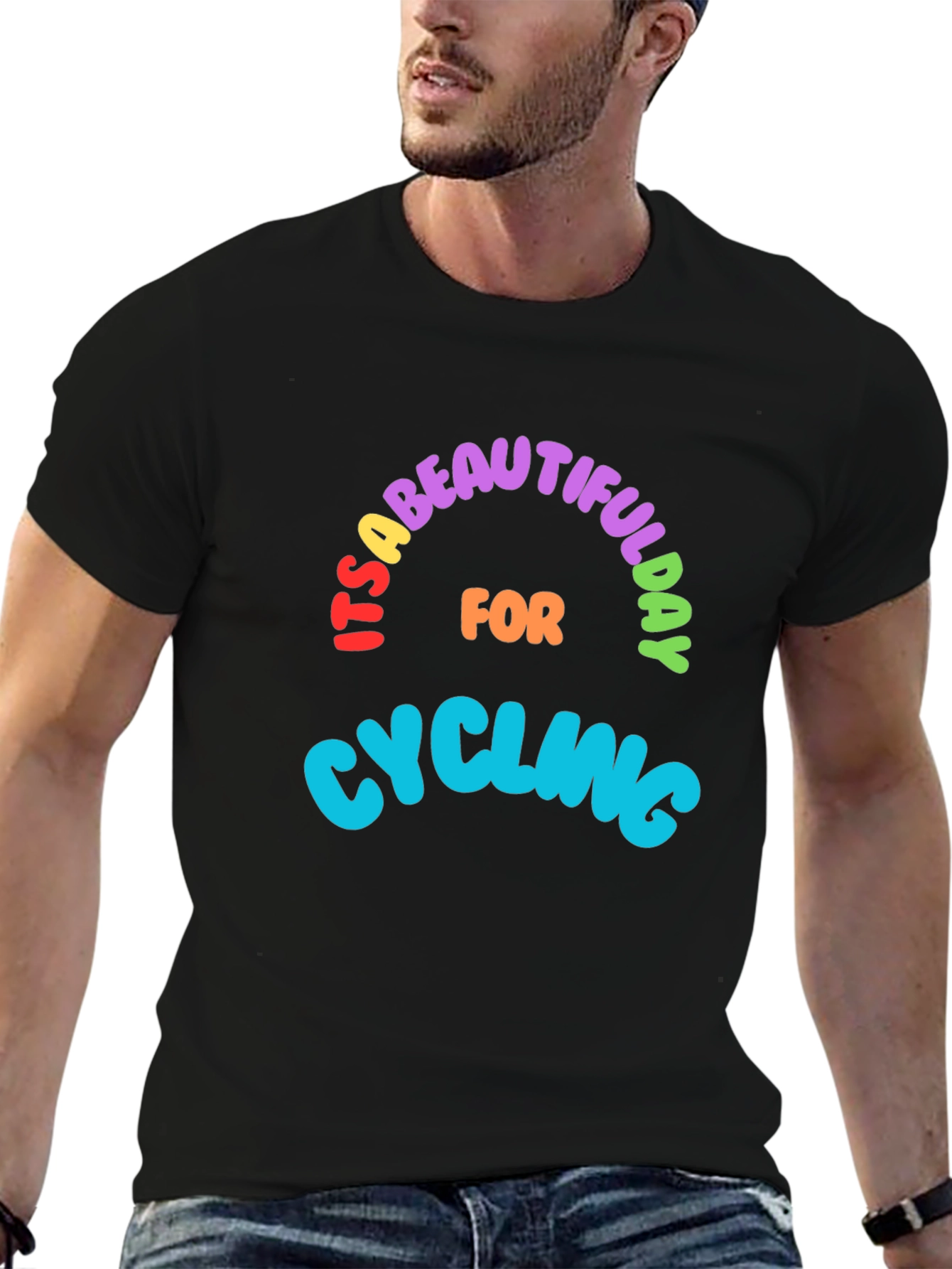Camiseta Negra Ciclismo Día Hermoso