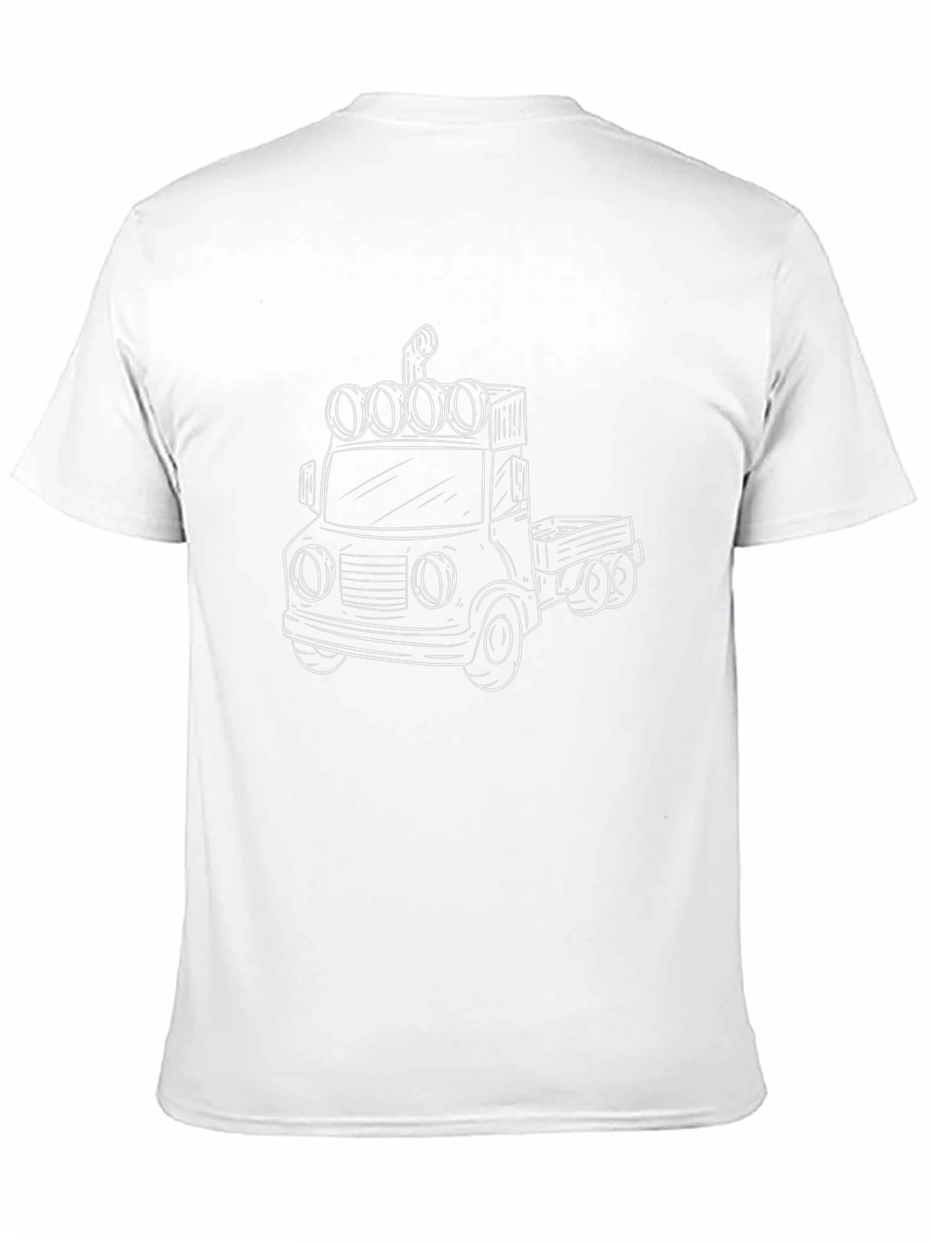 Camiseta Negra con Diseño de Camión para Hombre