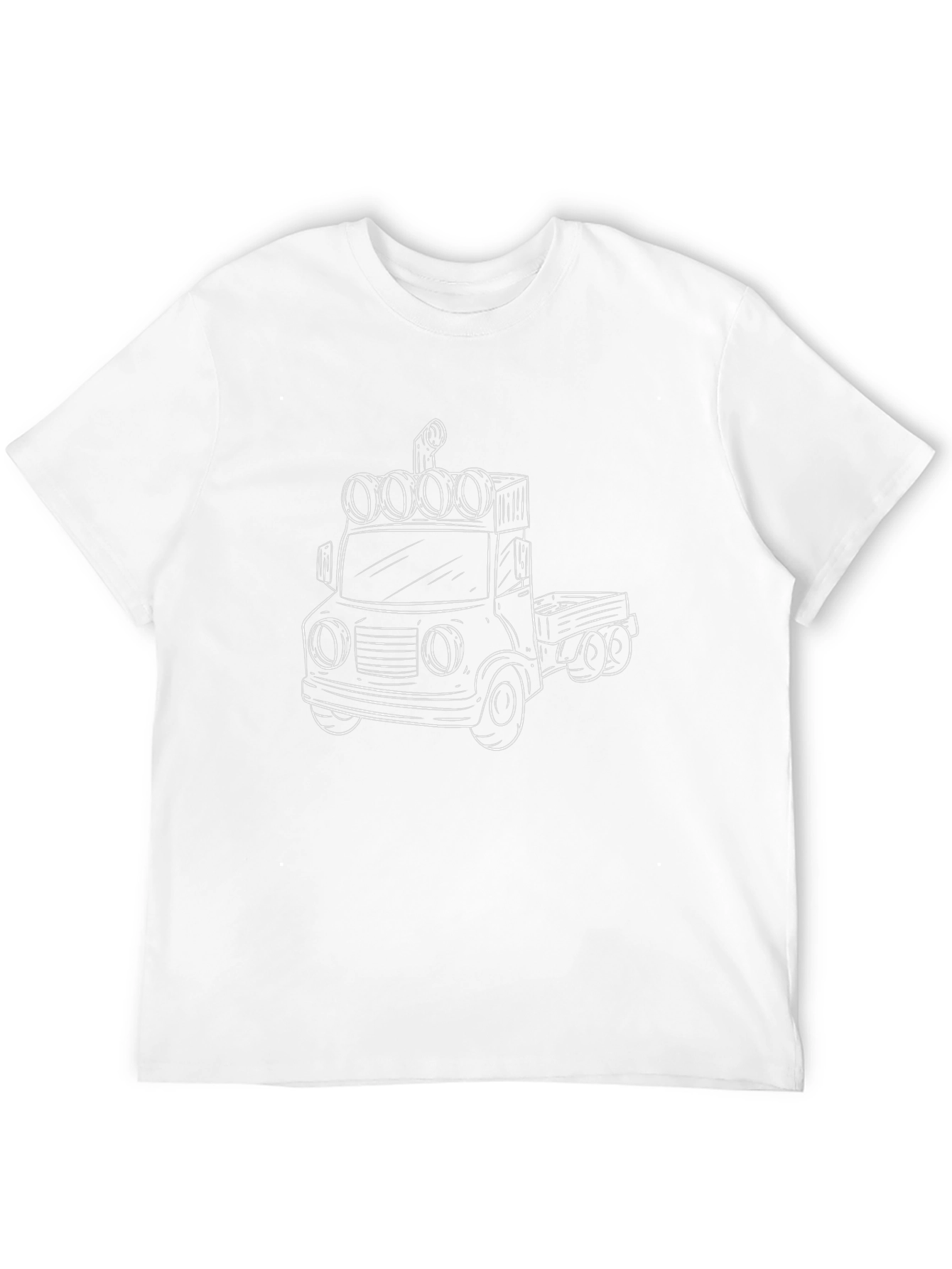 Camiseta Negra con Diseño de Camión para Hombre