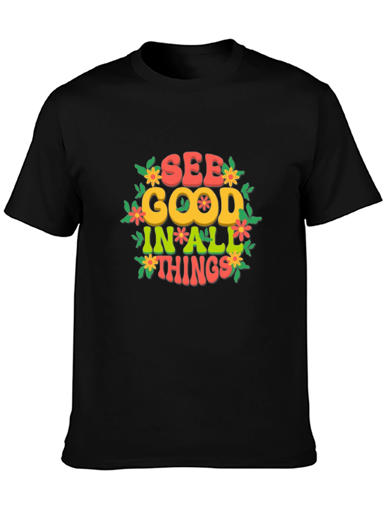 Camiseta Negra: Ve lo bueno en todo