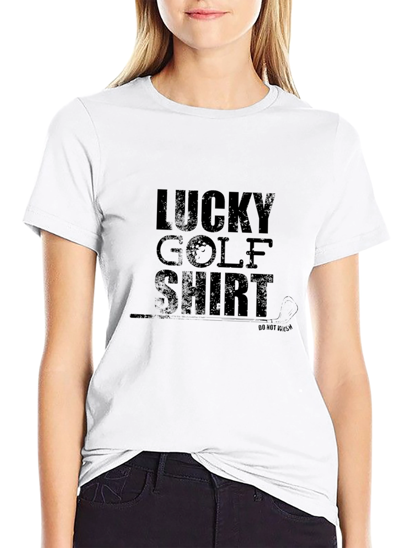 Camiseta Negra Lucky Golf Shirt para Hombre