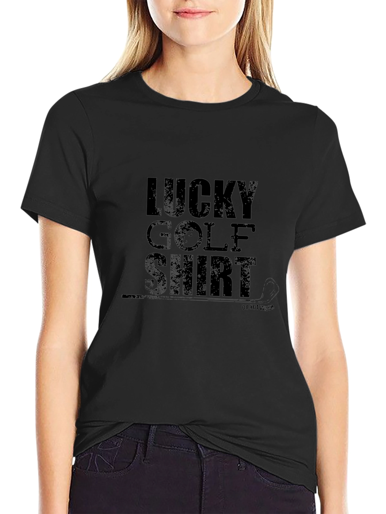 Camiseta Negra Lucky Golf Shirt para Hombre