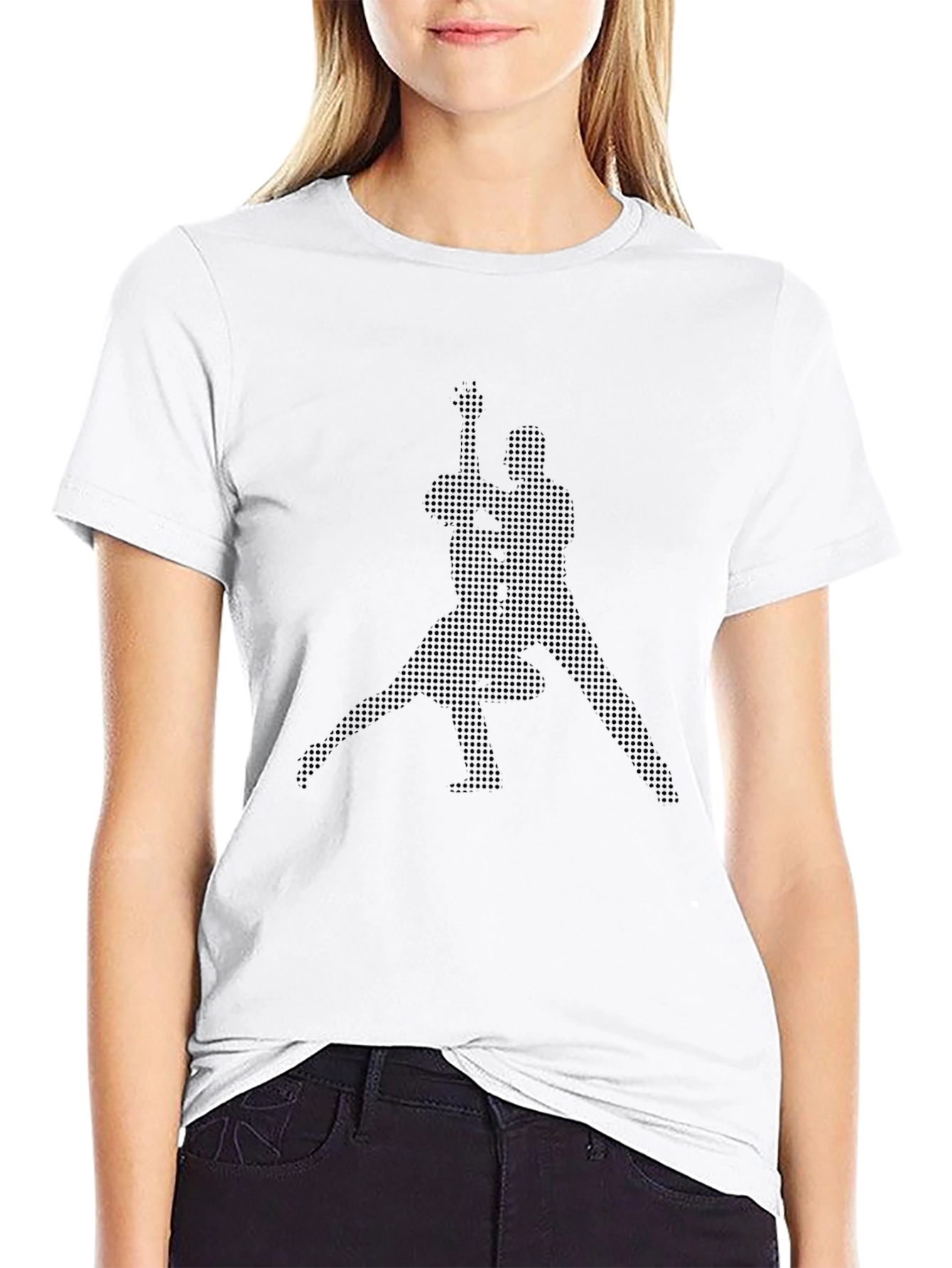 Camiseta Negra con Diseño de Guitarrista
