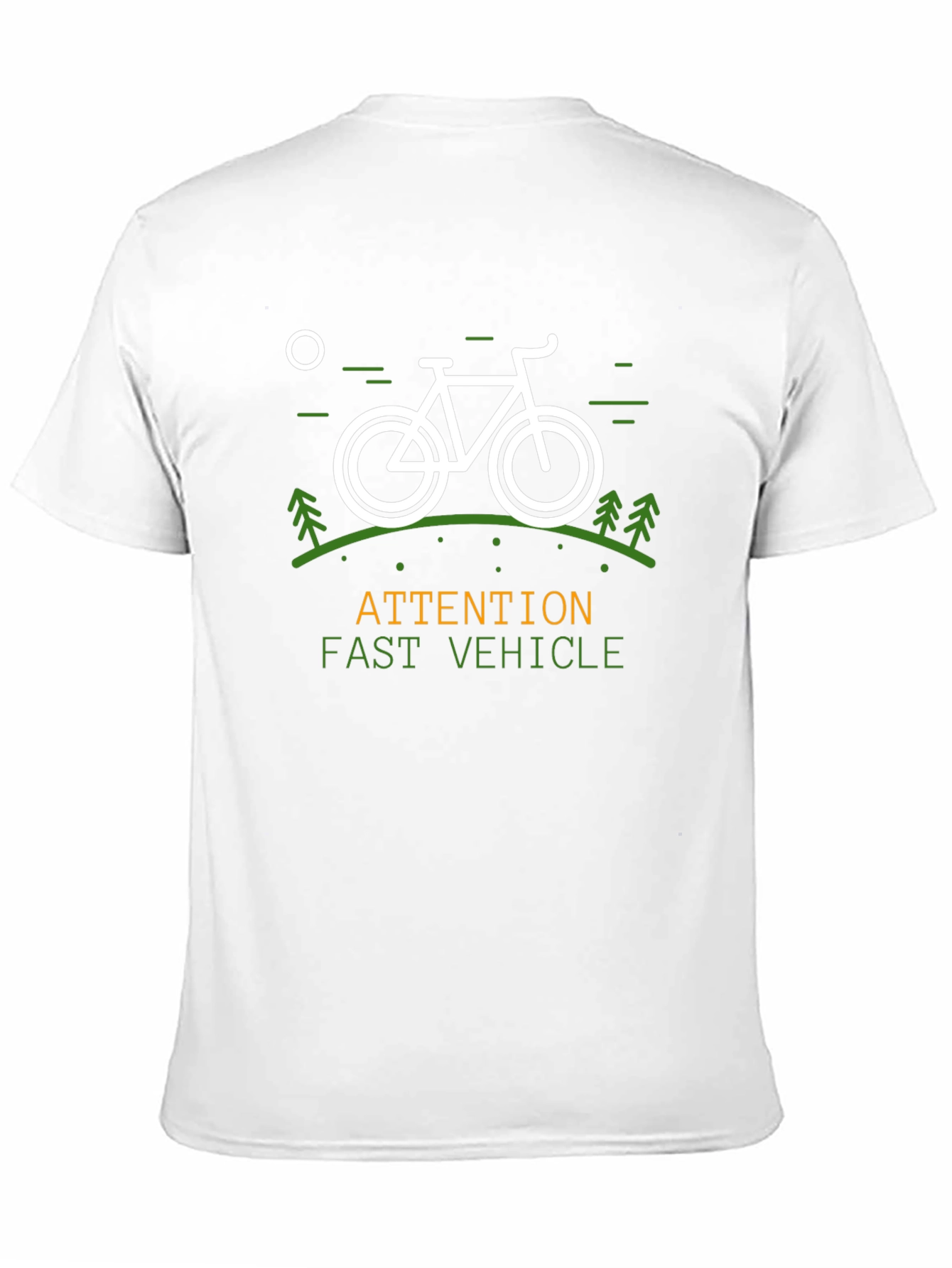 Camiseta Negra Atención Vehículo Rápido