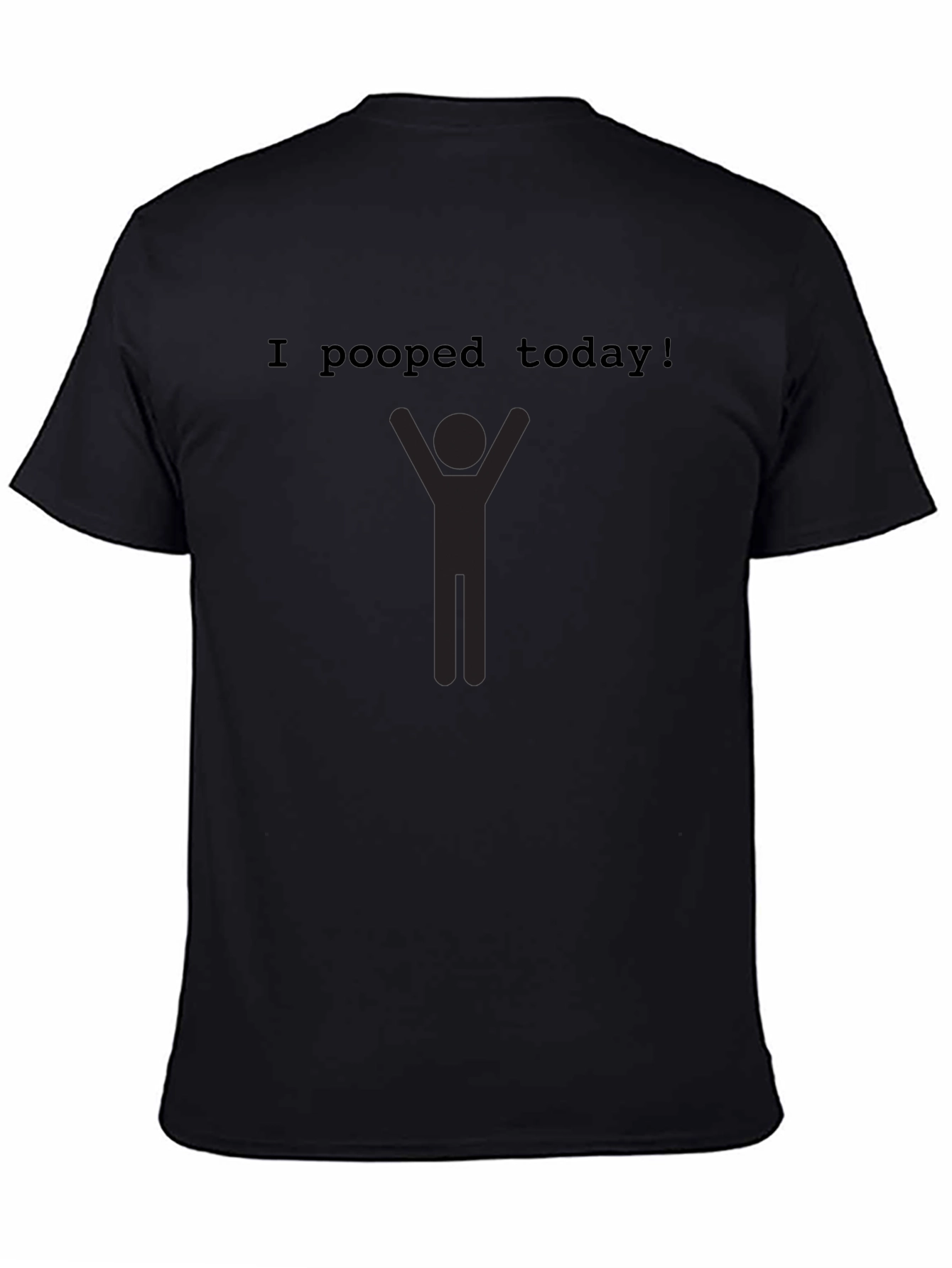 Camiseta Negra Hombre - ¡Hoy Hice Popó!