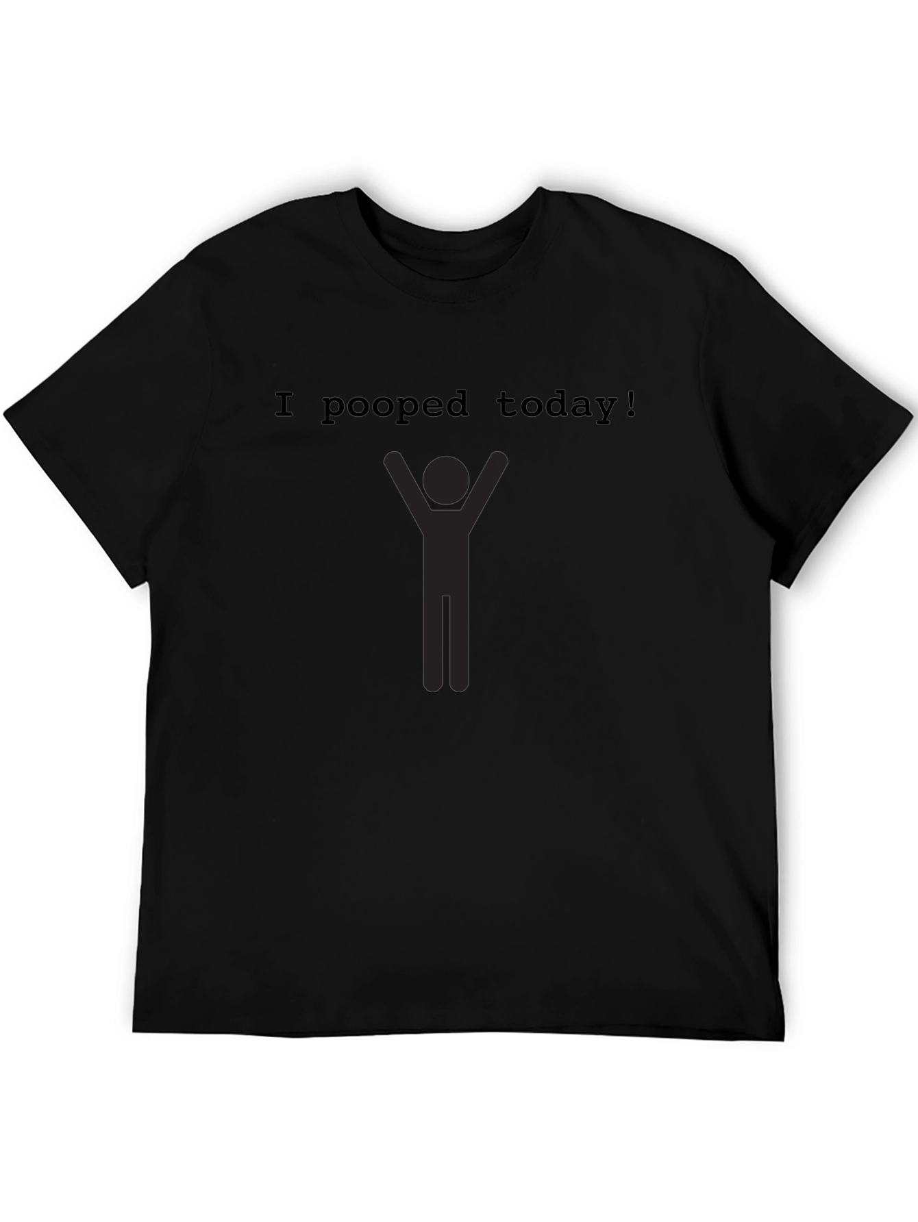 Camiseta Negra Hombre - ¡Hoy Hice Popó!