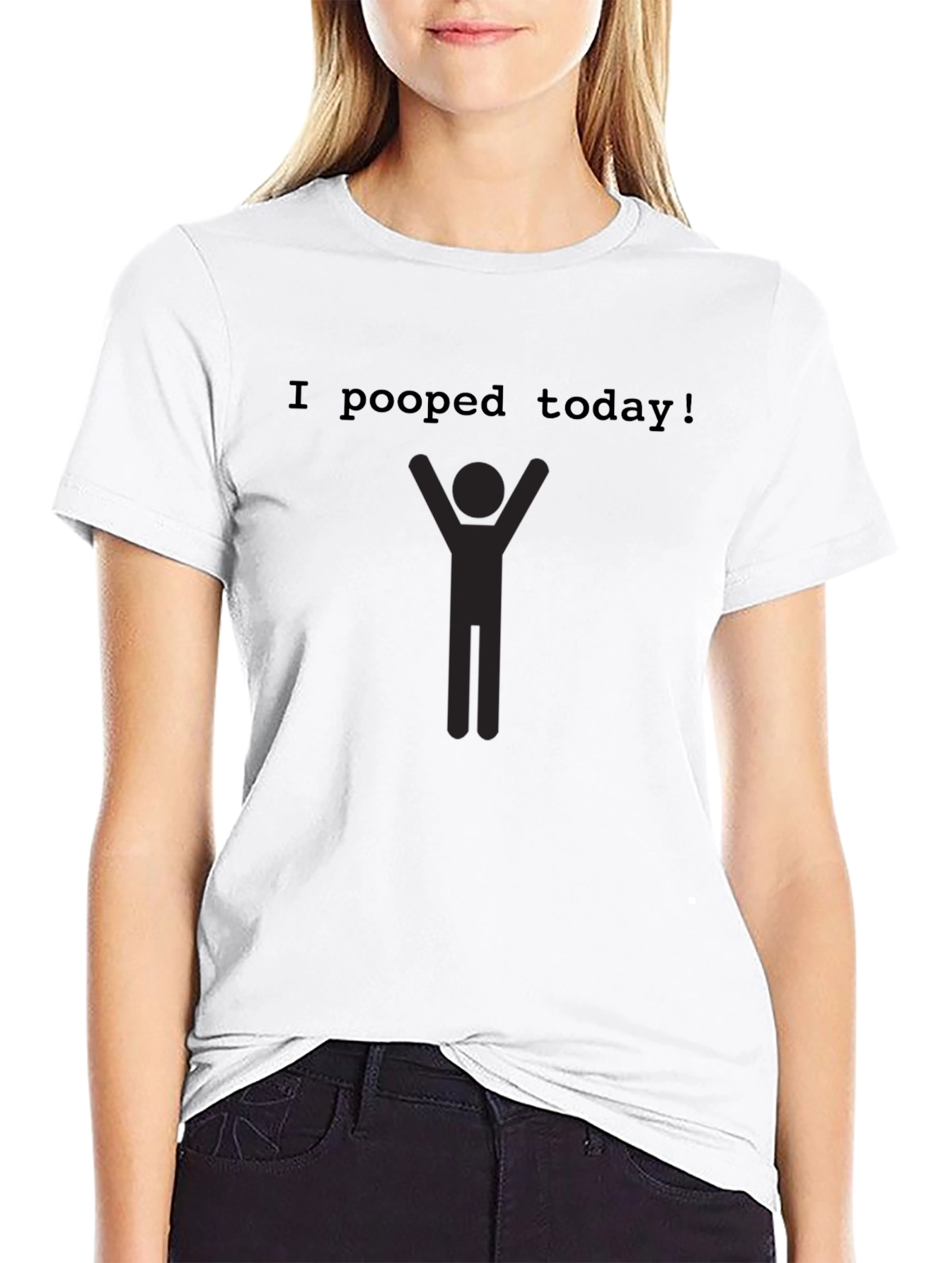 Camiseta Negra Hombre - ¡Hoy Hice Popó!
