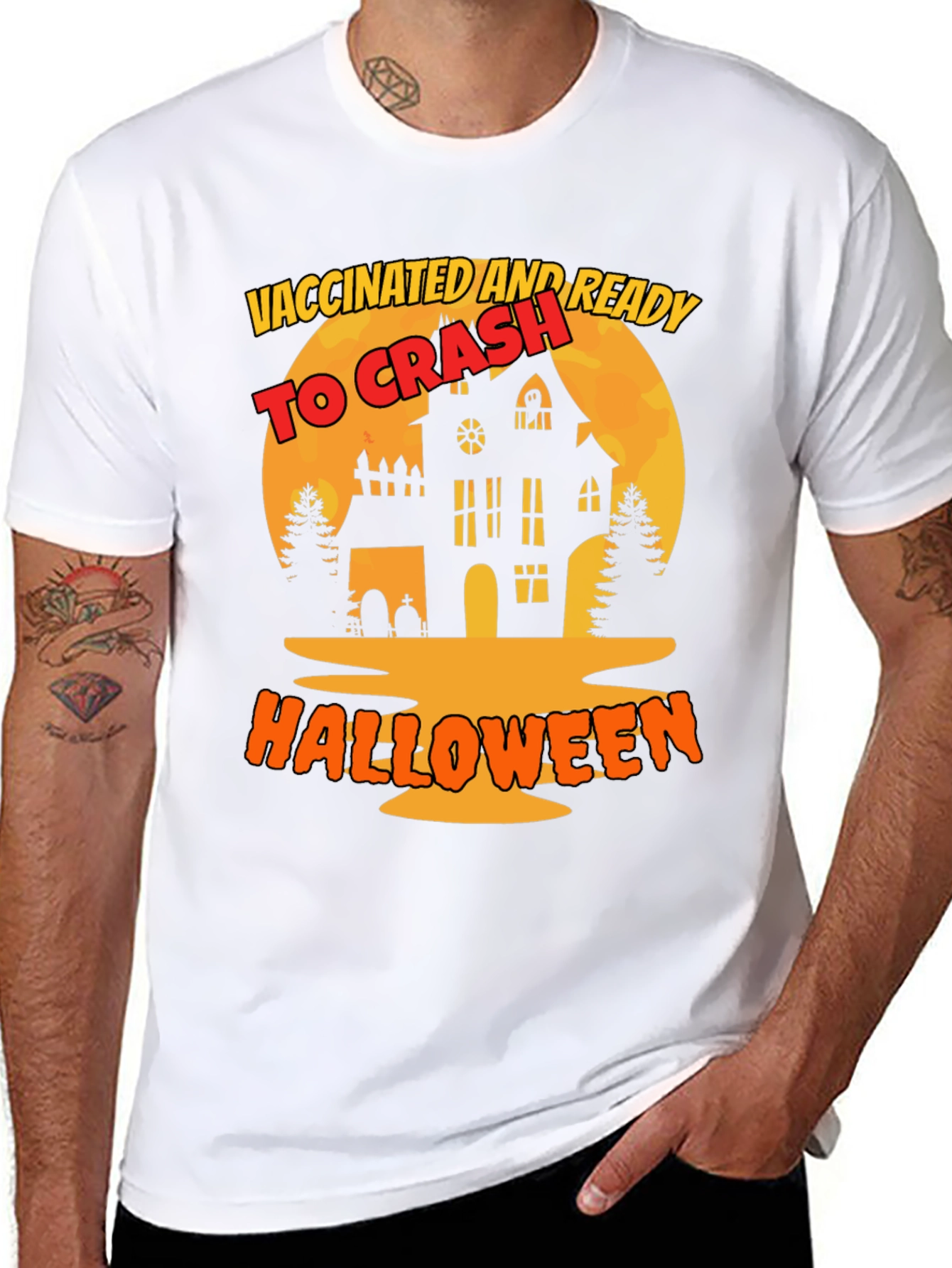 Camiseta Halloween Vacunado y Listo