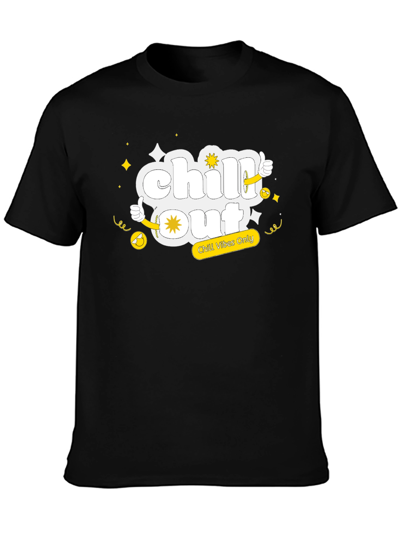 Camiseta Negra Chill Out Vibes