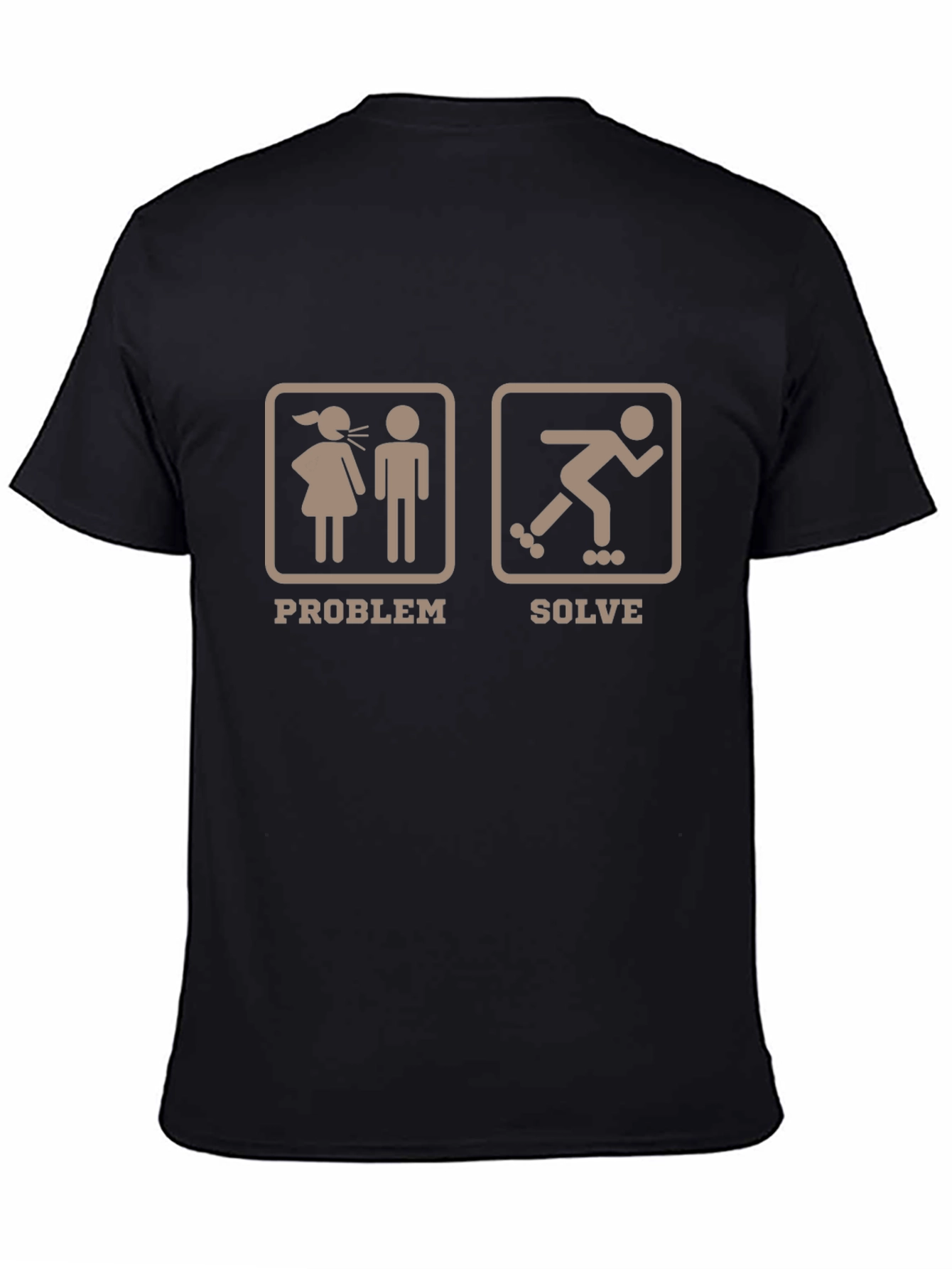 Camiseta Humorística: Problema/Solución Patinaje