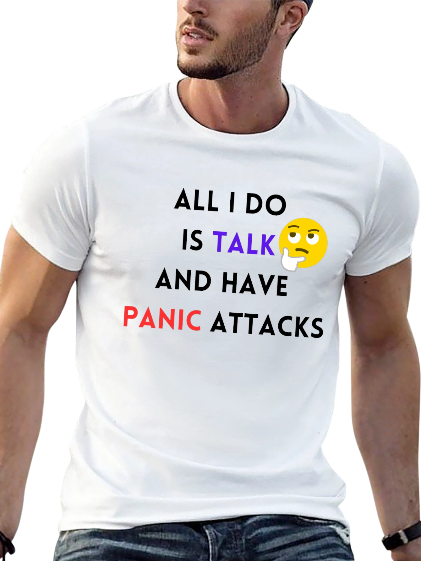 Camiseta Negra: Hablar y Ataques de Pánico