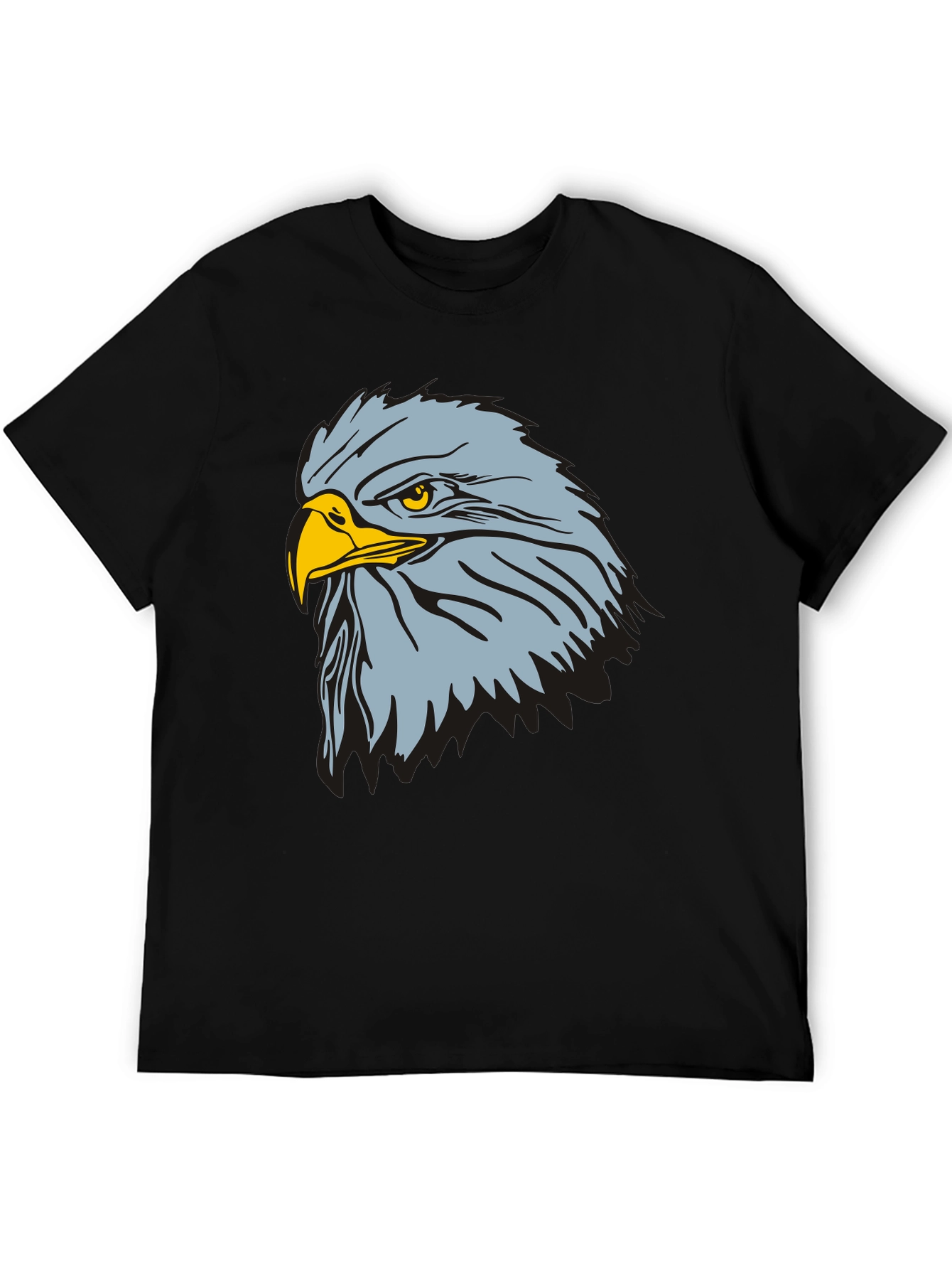 Camiseta Negra con Diseño de Águila Imponente