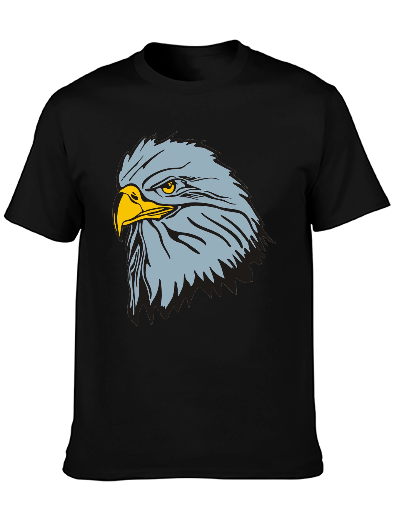Camiseta Negra con Diseño de Águila Imponente